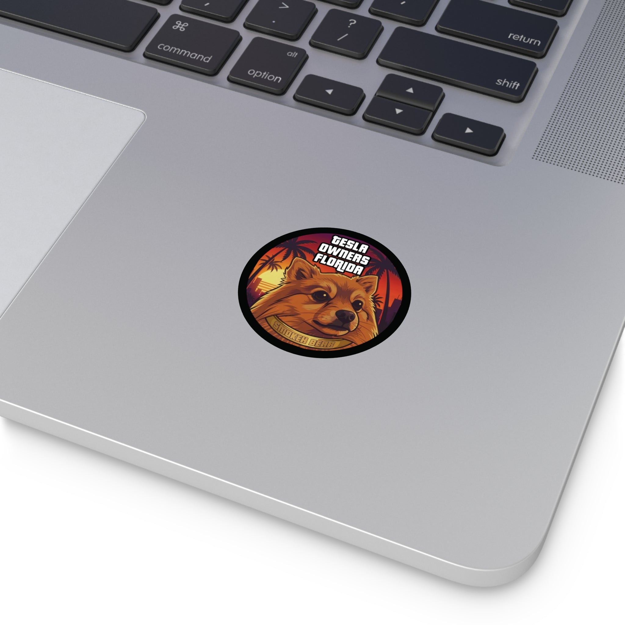 Round Vinyl Sticker — "SmokehBear"