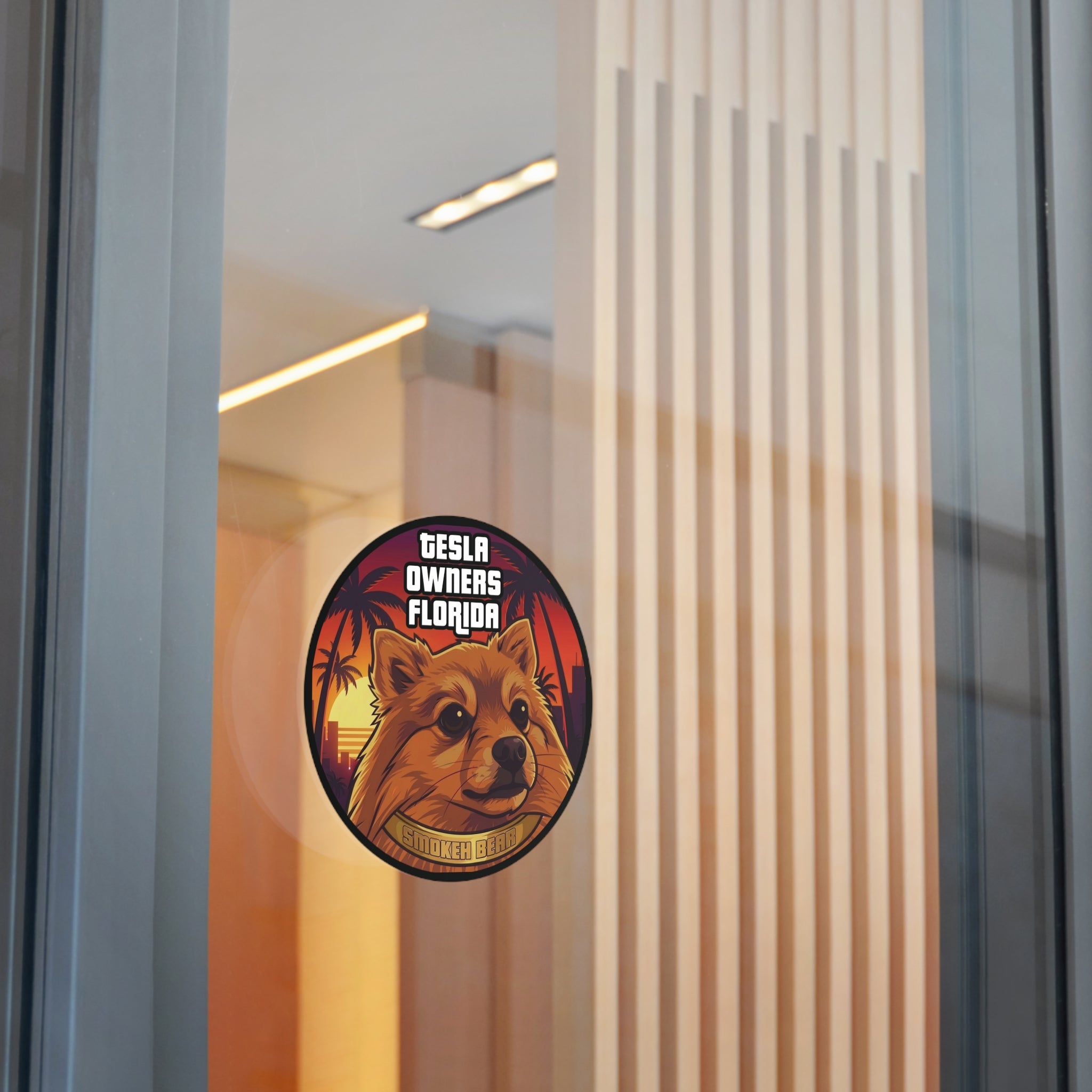 Round Vinyl Sticker — "SmokehBear"