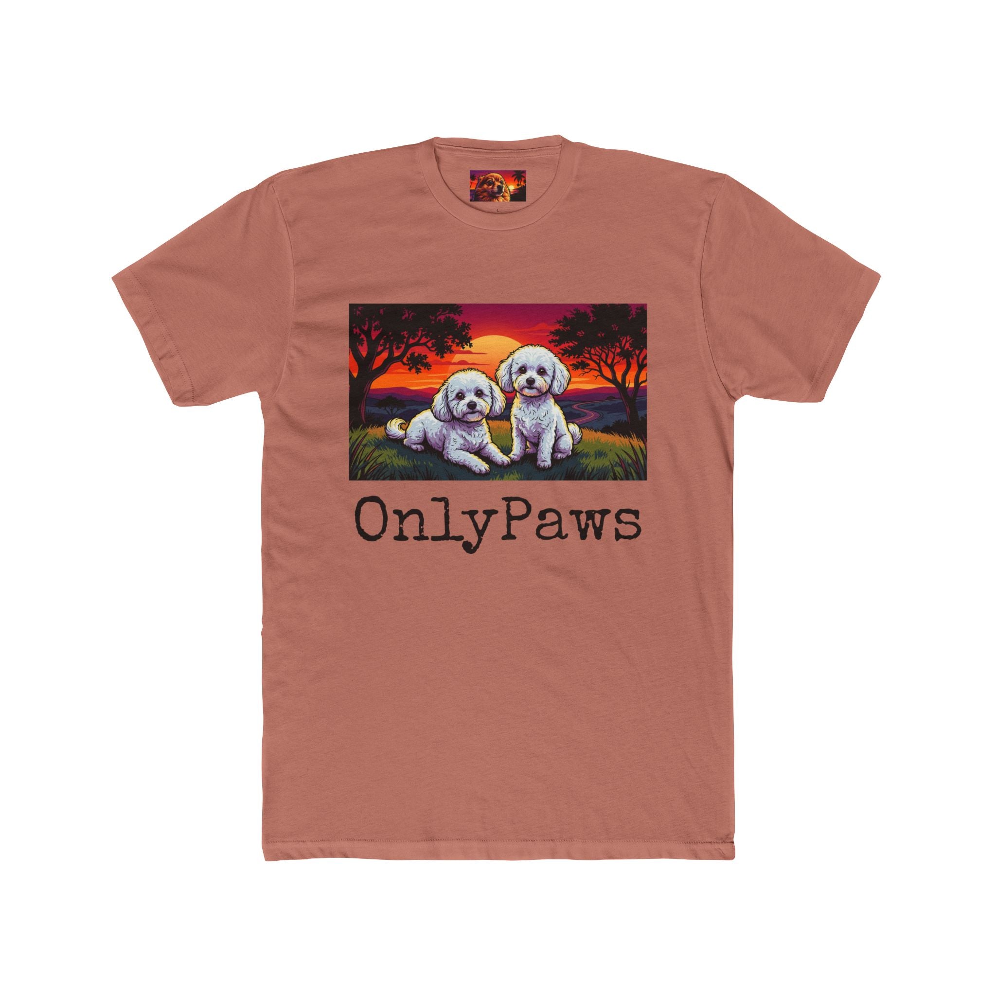OnlyPaws Gypsy and Bella Edition Sunset dog —  T-Shirt