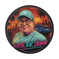 Round Vinyl Sticker — "Its_EV_John"