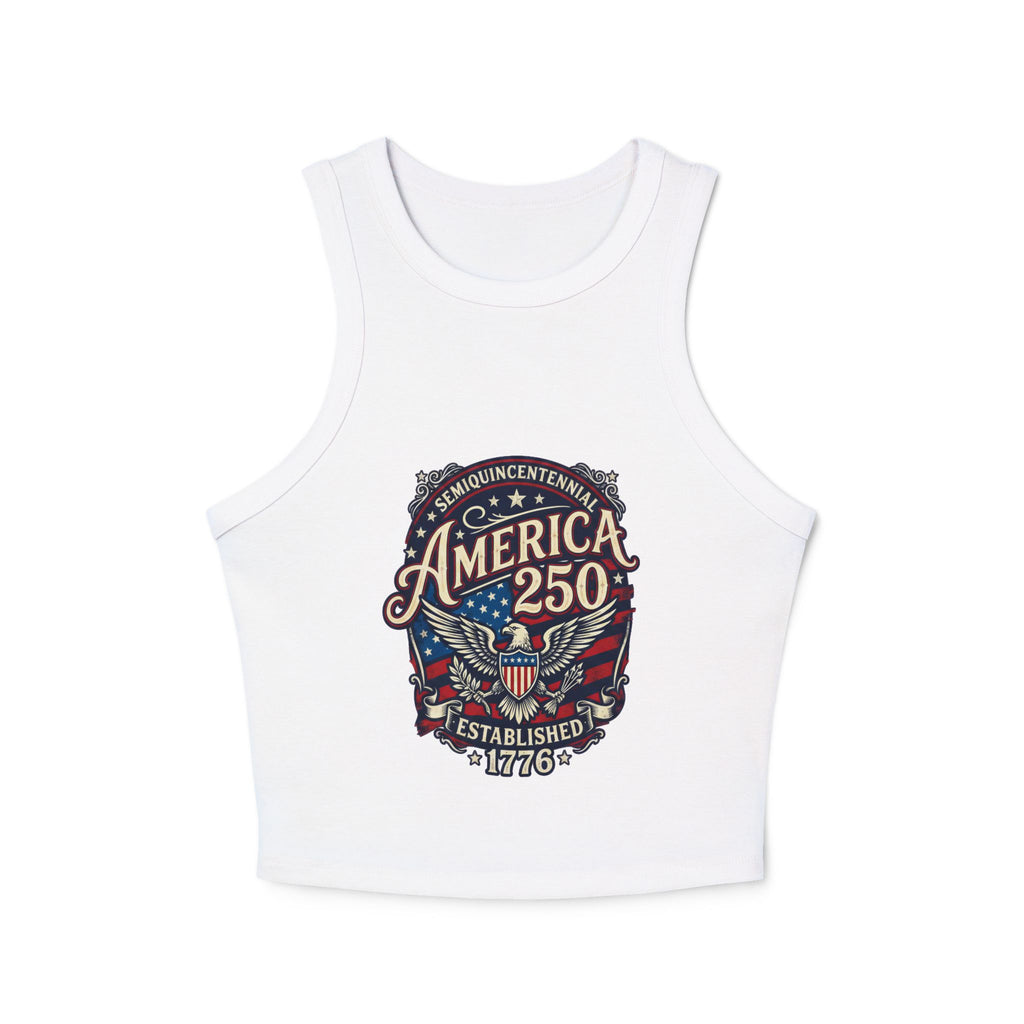 Ladies' America 250 Tank Top — Patriotic 1776 Vintage