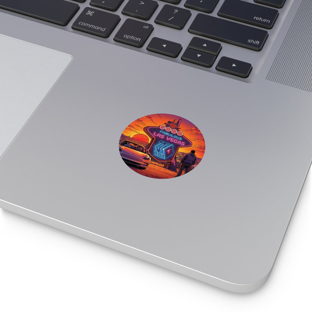Round Vinyl Sticker — @TeslaToybox