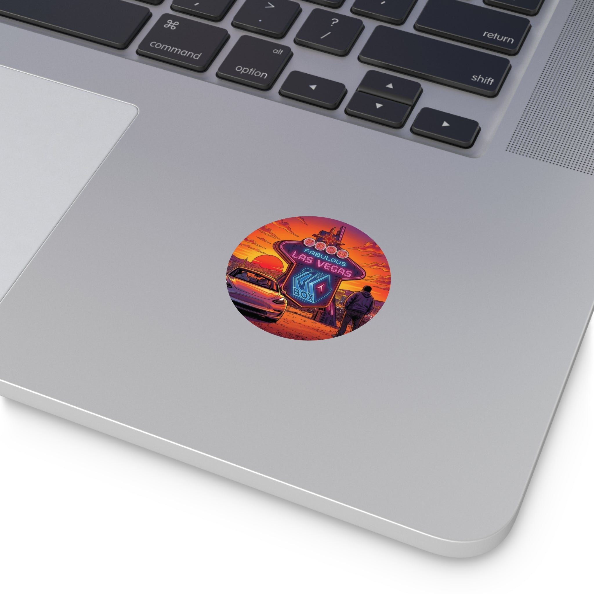 Round Vinyl Sticker — @TeslaToybox