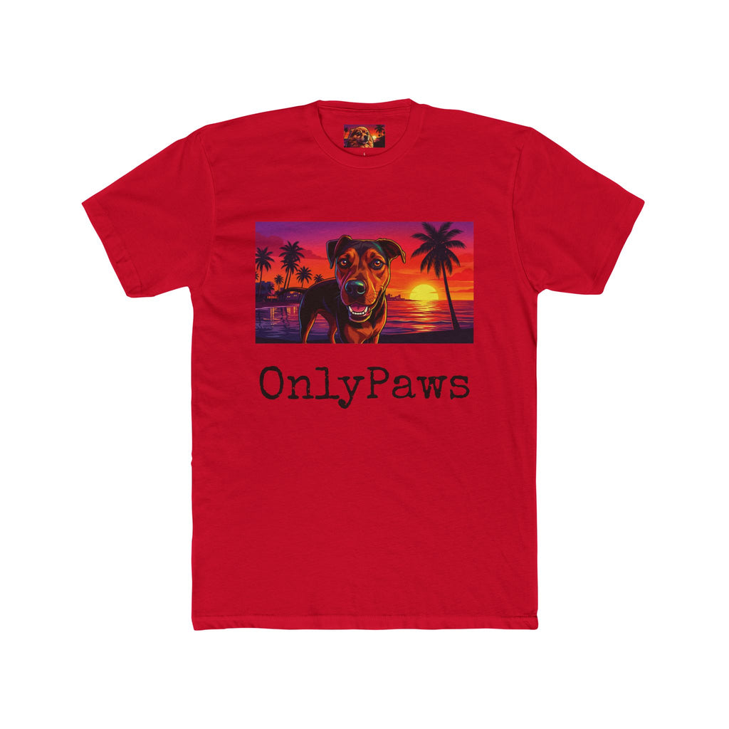 OnlyPaws Sunset Dog T‑Shirt — Moses Edition Graphic Tee
