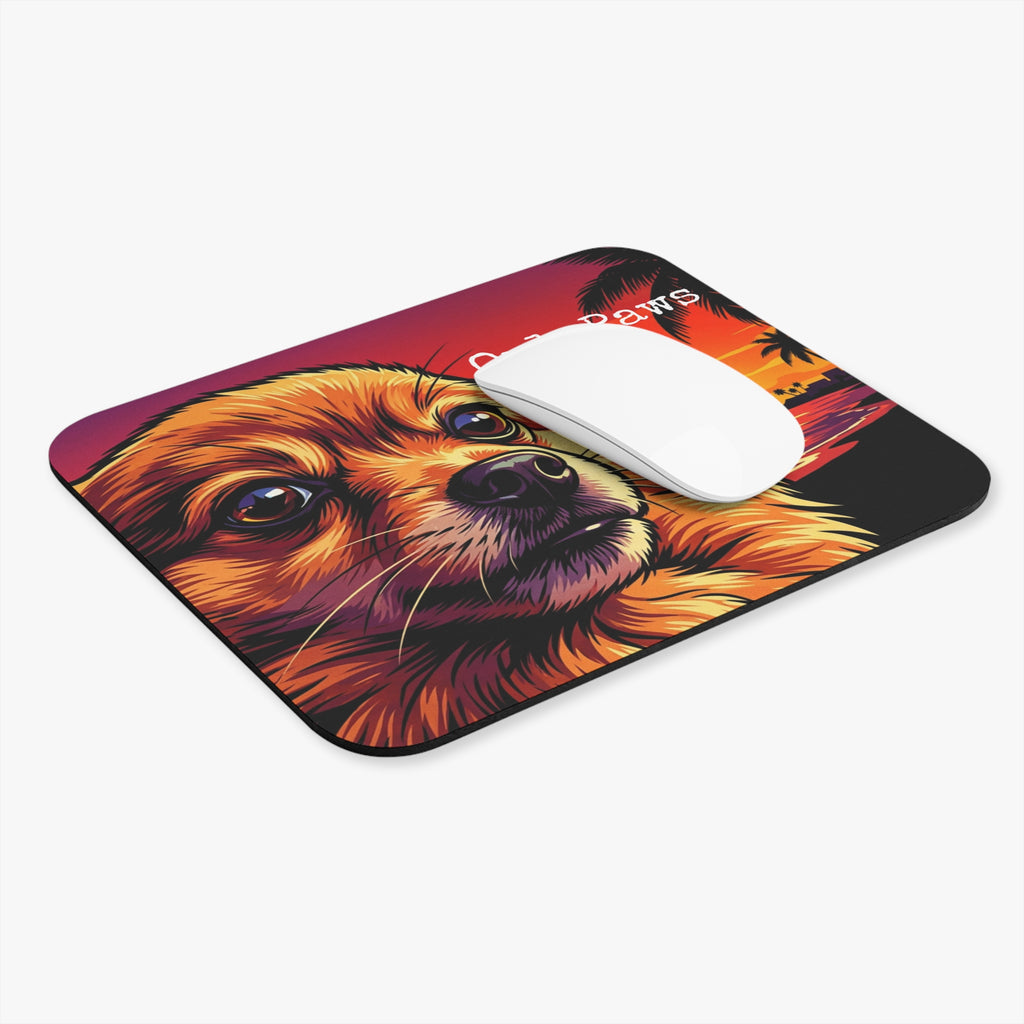 Dog Sunset Mouse Pad — 'OnlyPaws' Decorative Computer Desk Mat