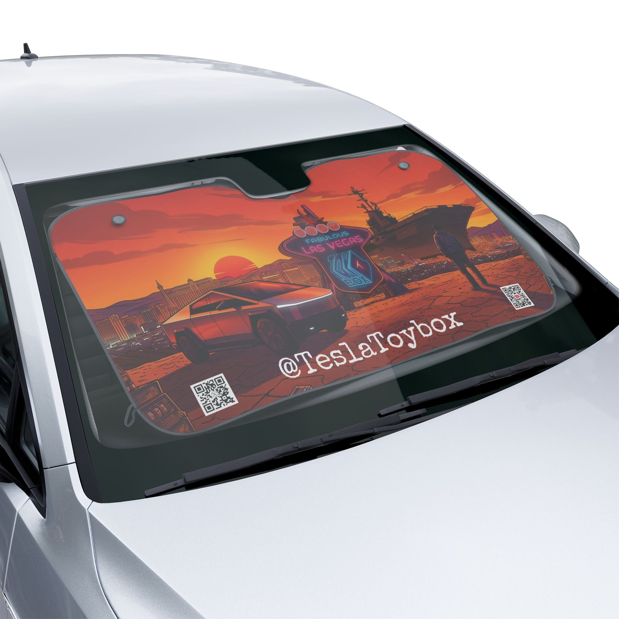 "Glow up" @TeslaToybox Car Sun Shade