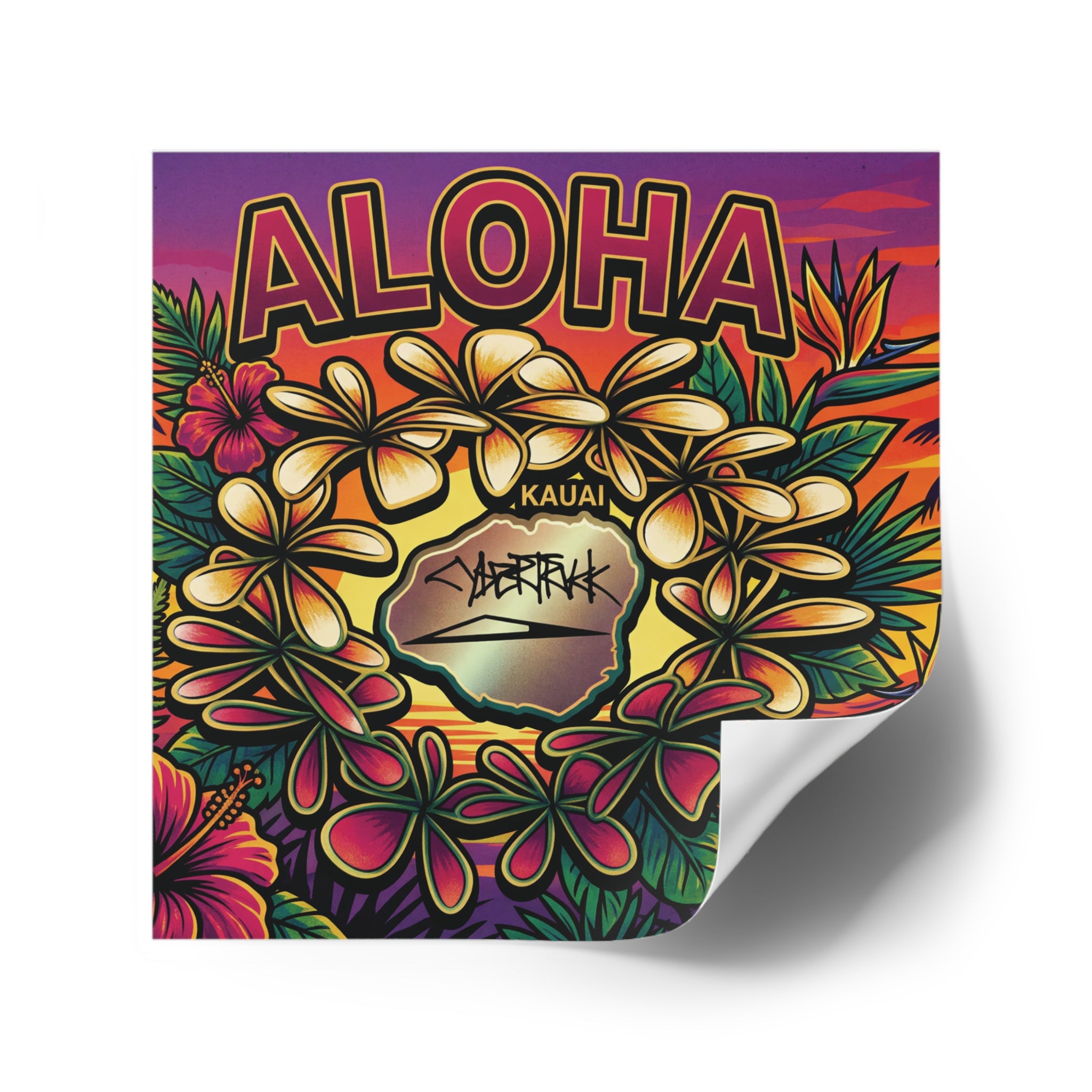 @kauai_renatus ALOHA. stickers (Indoor/Outdoor)