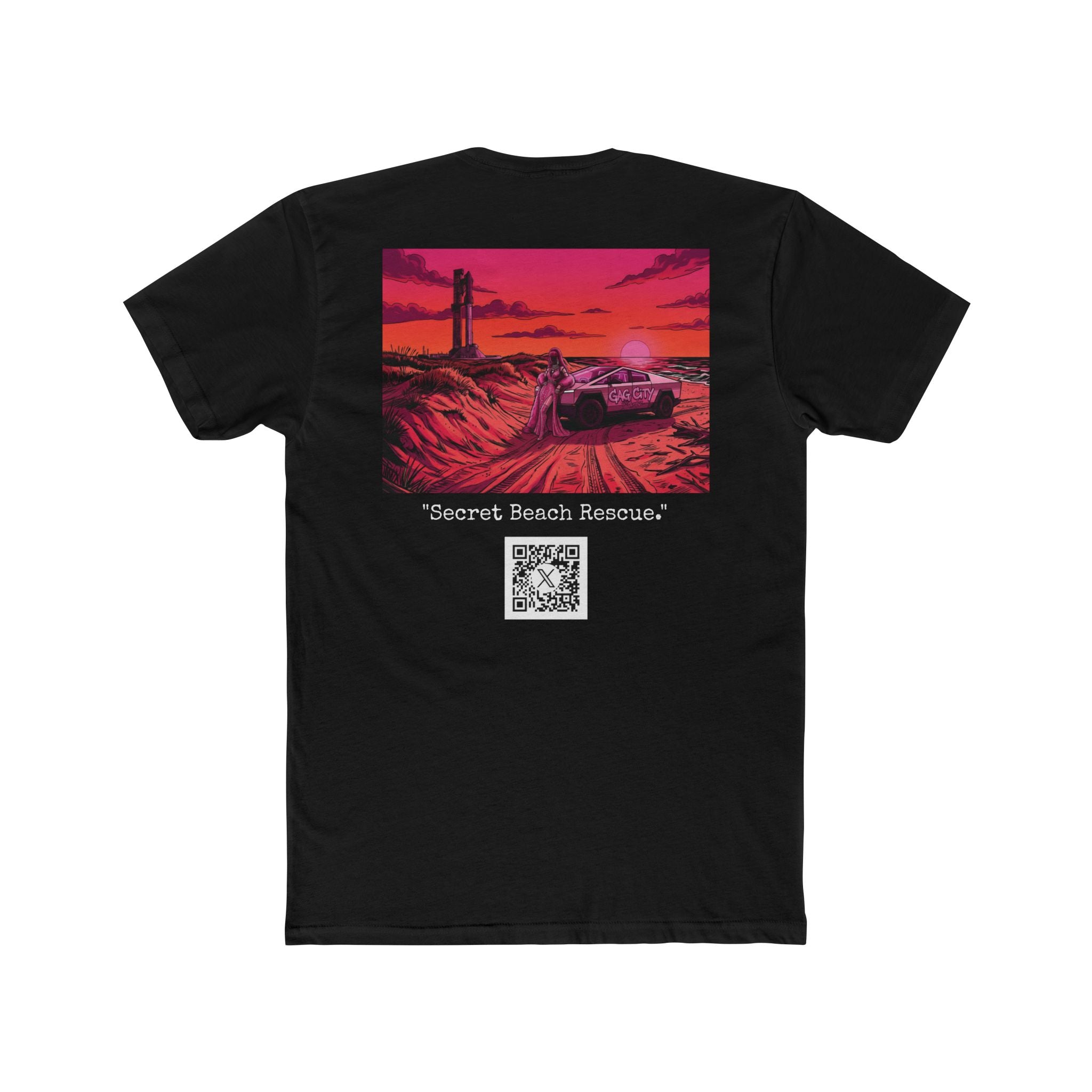 @offworldadvent "Secret Beach Rescue." Cotton T-Shirt