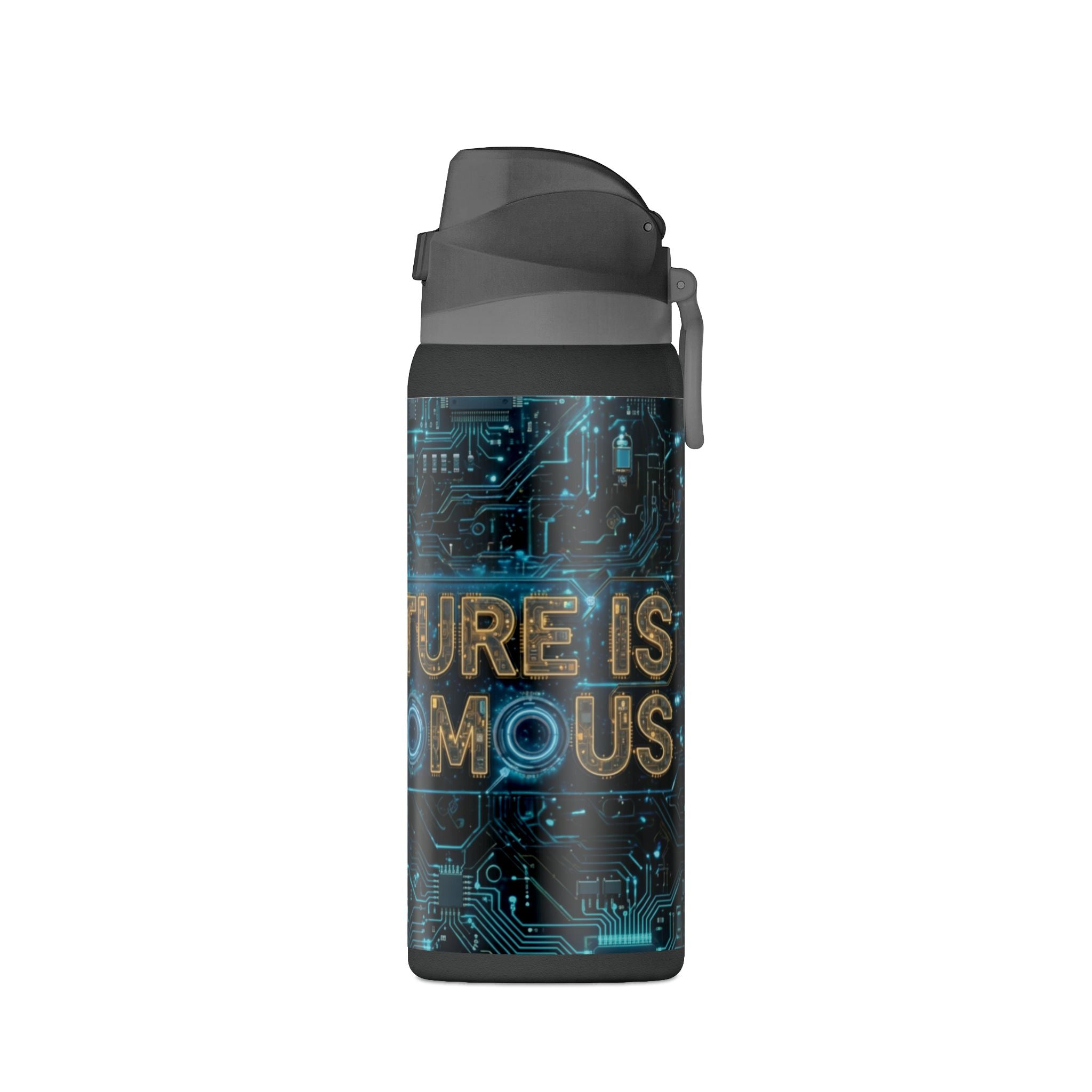 Insulated Water Bottle — 'Future is Autonomous' Circuit Tech 32oz