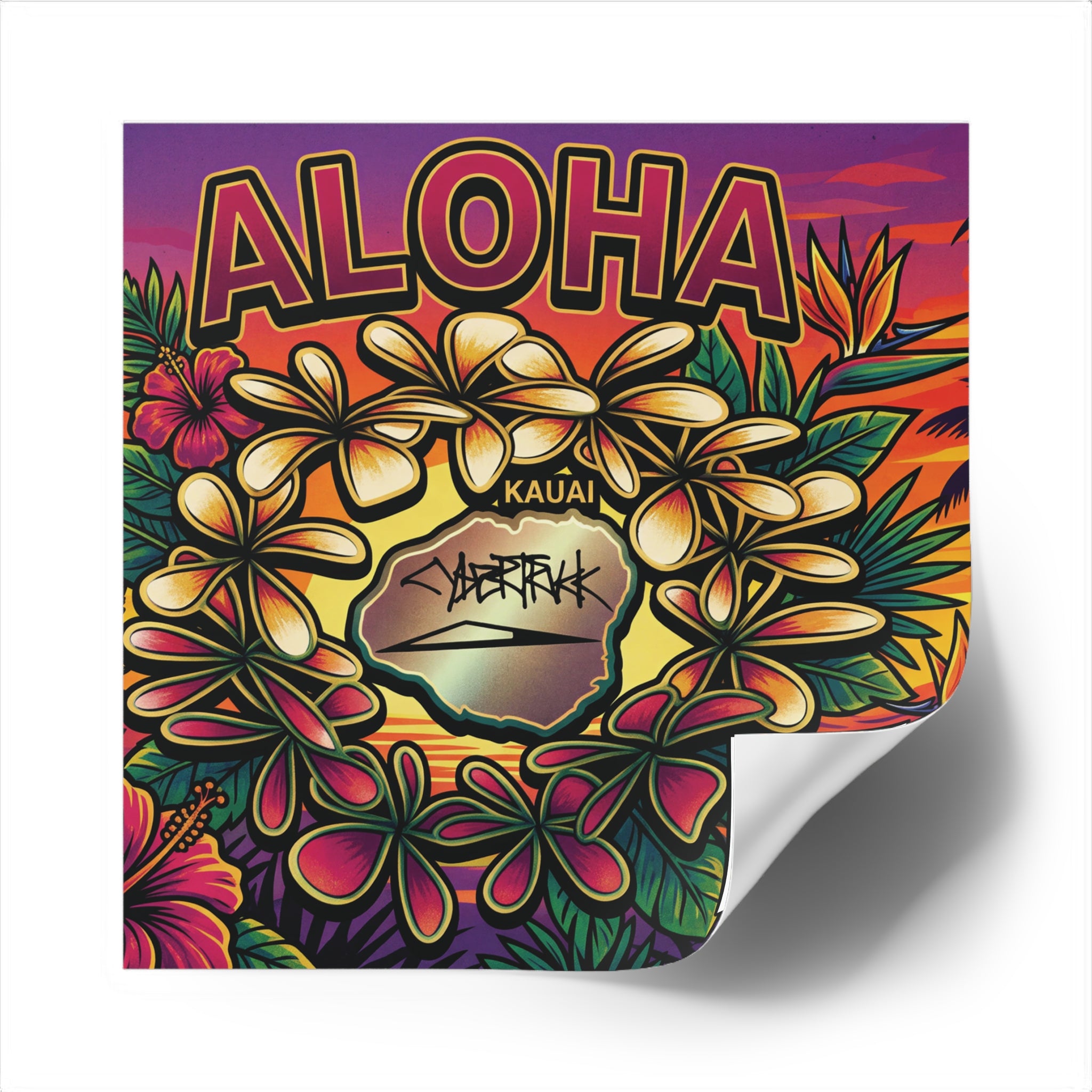 @kauai_renatus ALOHA. stickers (Indoor/Outdoor)