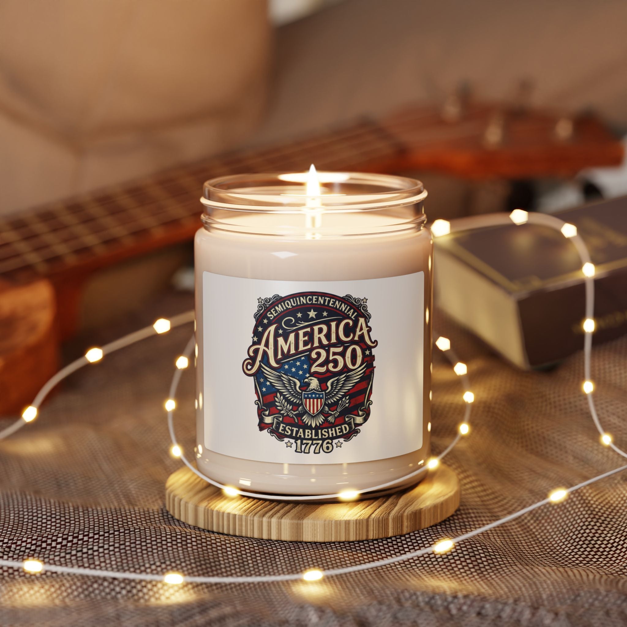 America 250 Scented Soy Candle – Patriotic 1776 Anniversary Jar (9oz)