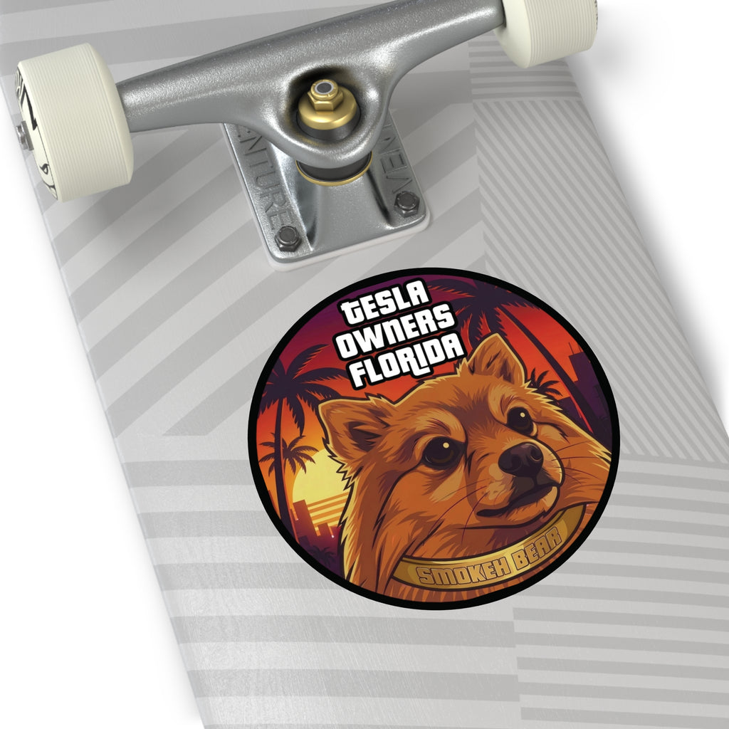 Round Vinyl Sticker — "SmokehBear"