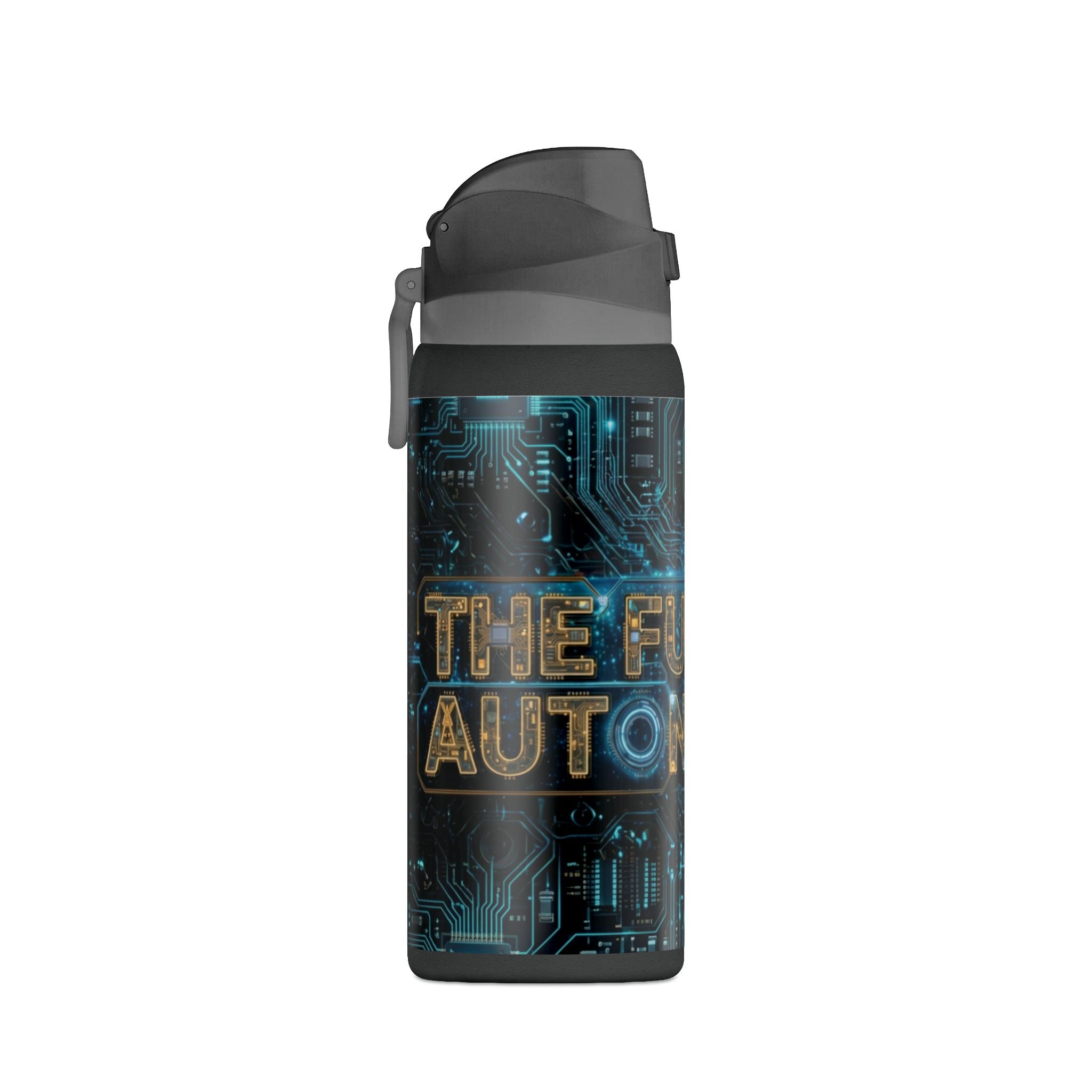 Insulated Water Bottle — 'Future is Autonomous' Circuit Tech 32oz