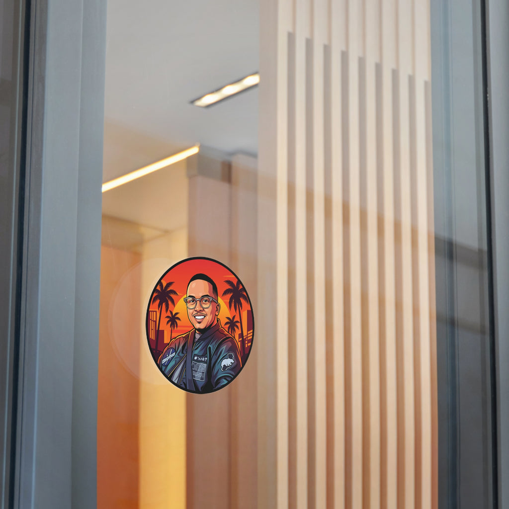 Round Vinyl Sticker — @that1evguyjay