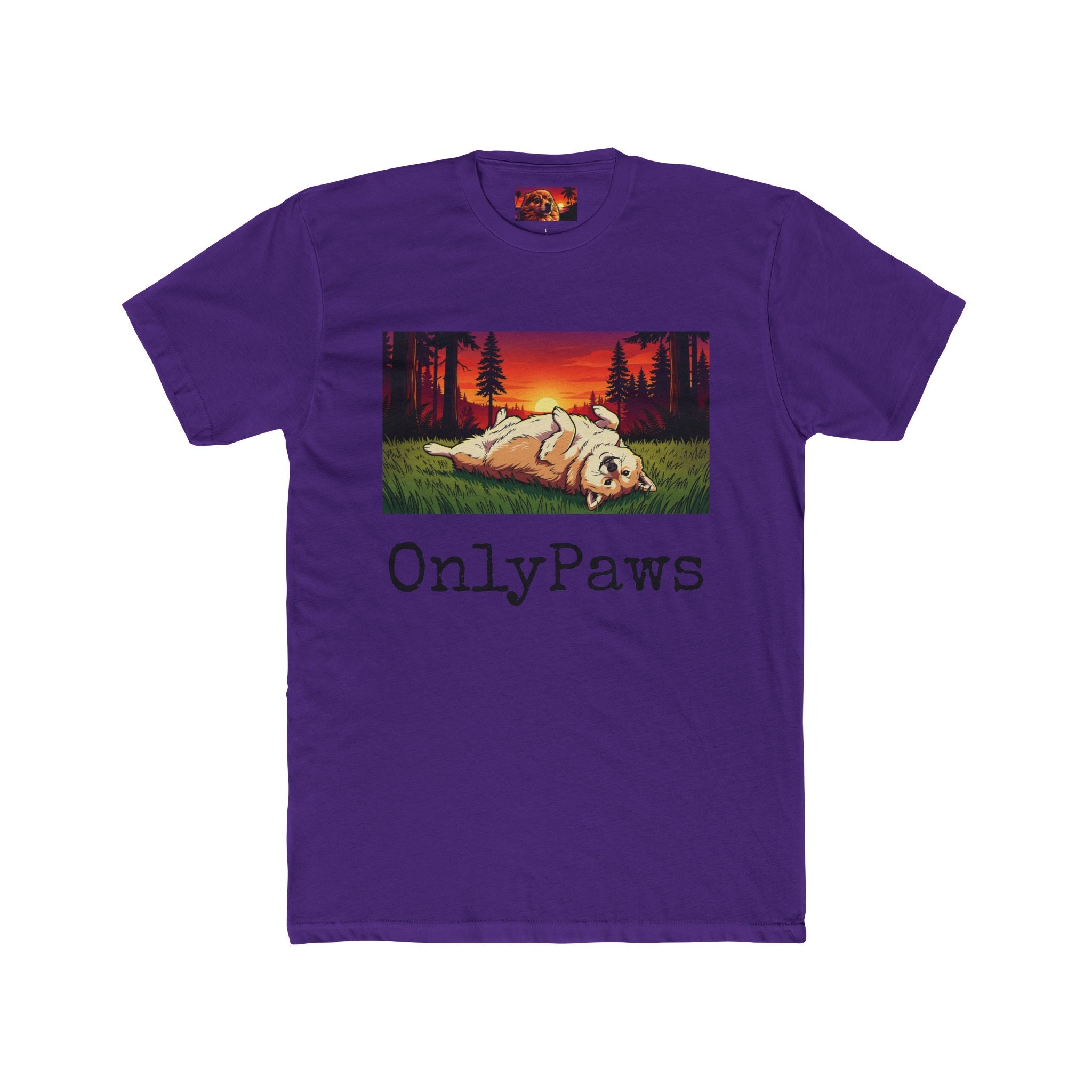 Cory the Corgi Edition OnlyPaws Sunset Dog T-Shirt
