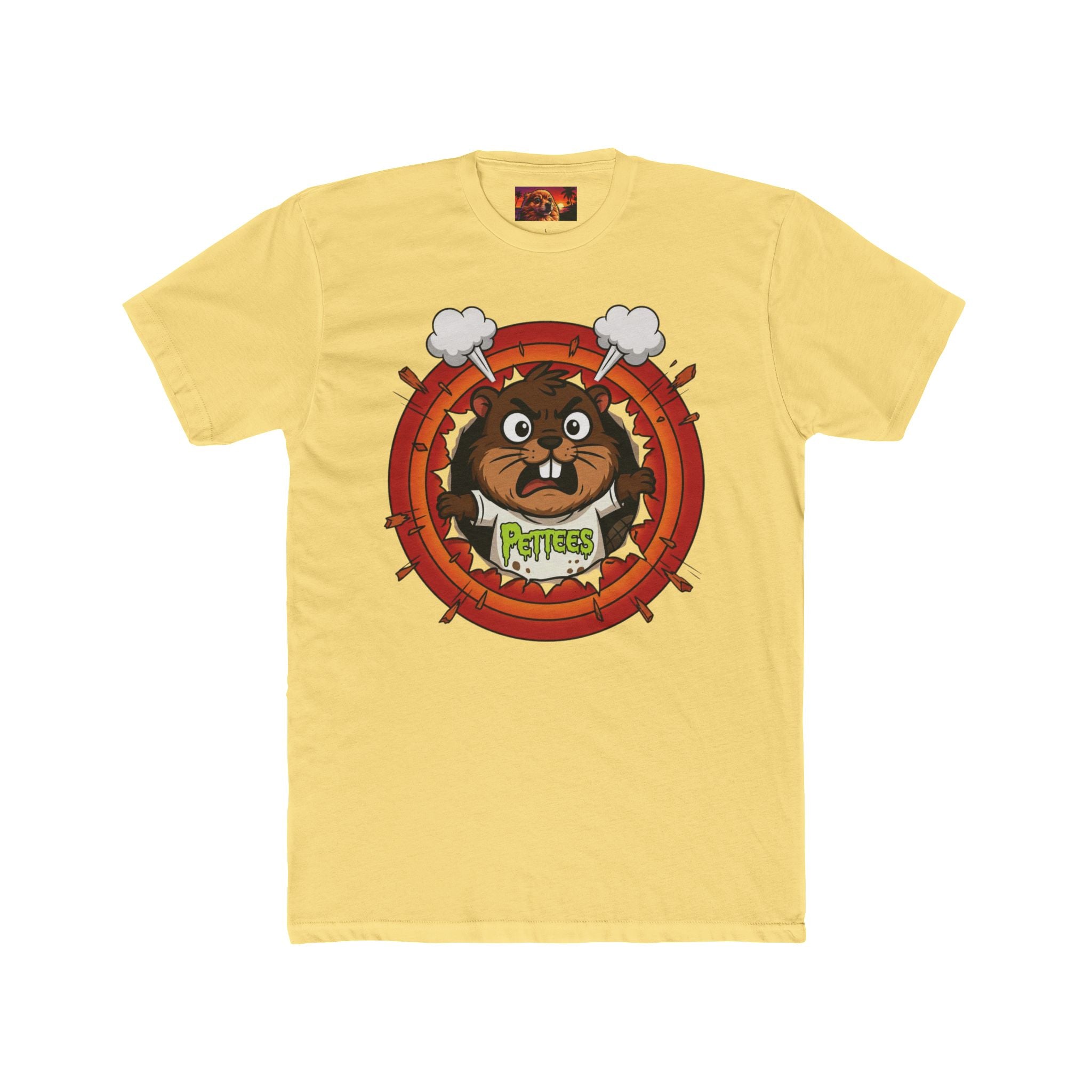 Pettees 'Petty the Beaver' Cartoon Graphic Tee — Retro Woodland Camp Shirt