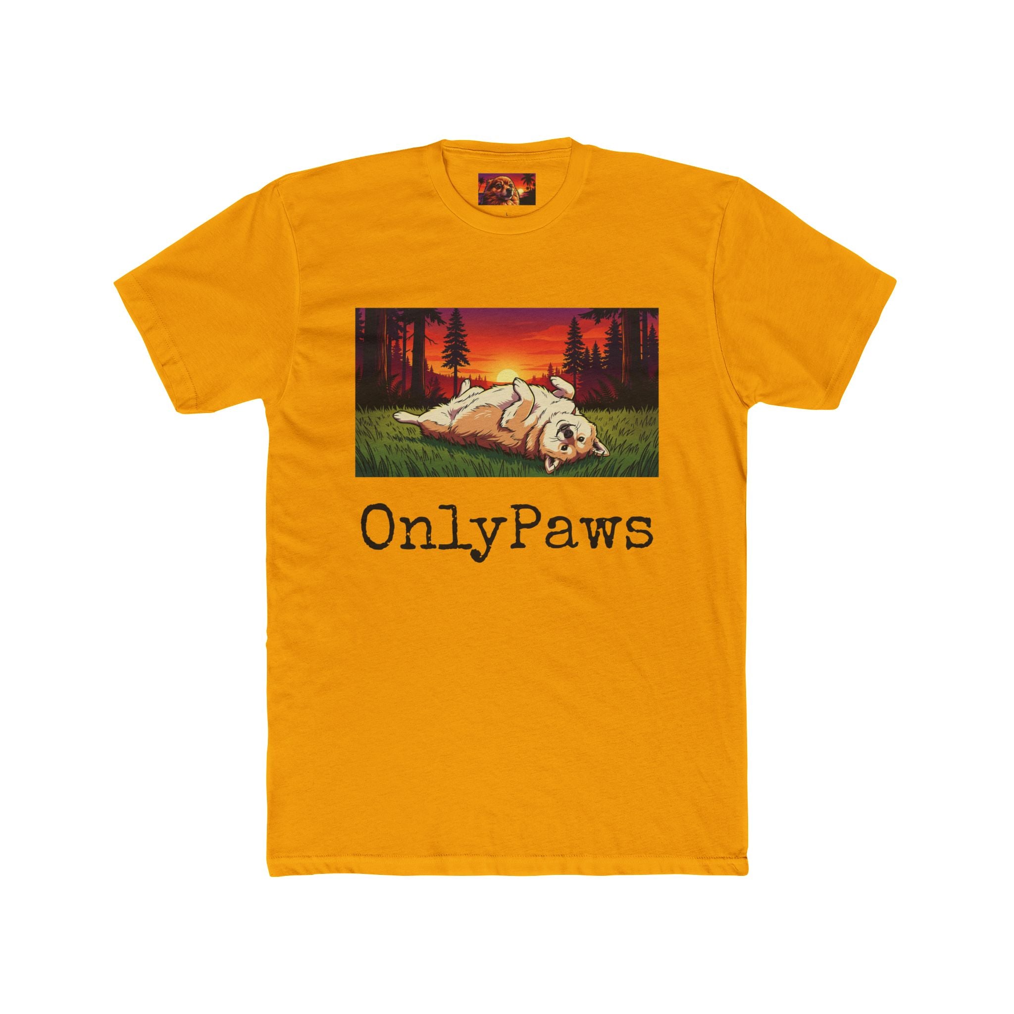 Cory the Corgi Edition OnlyPaws Sunset Dog T-Shirt