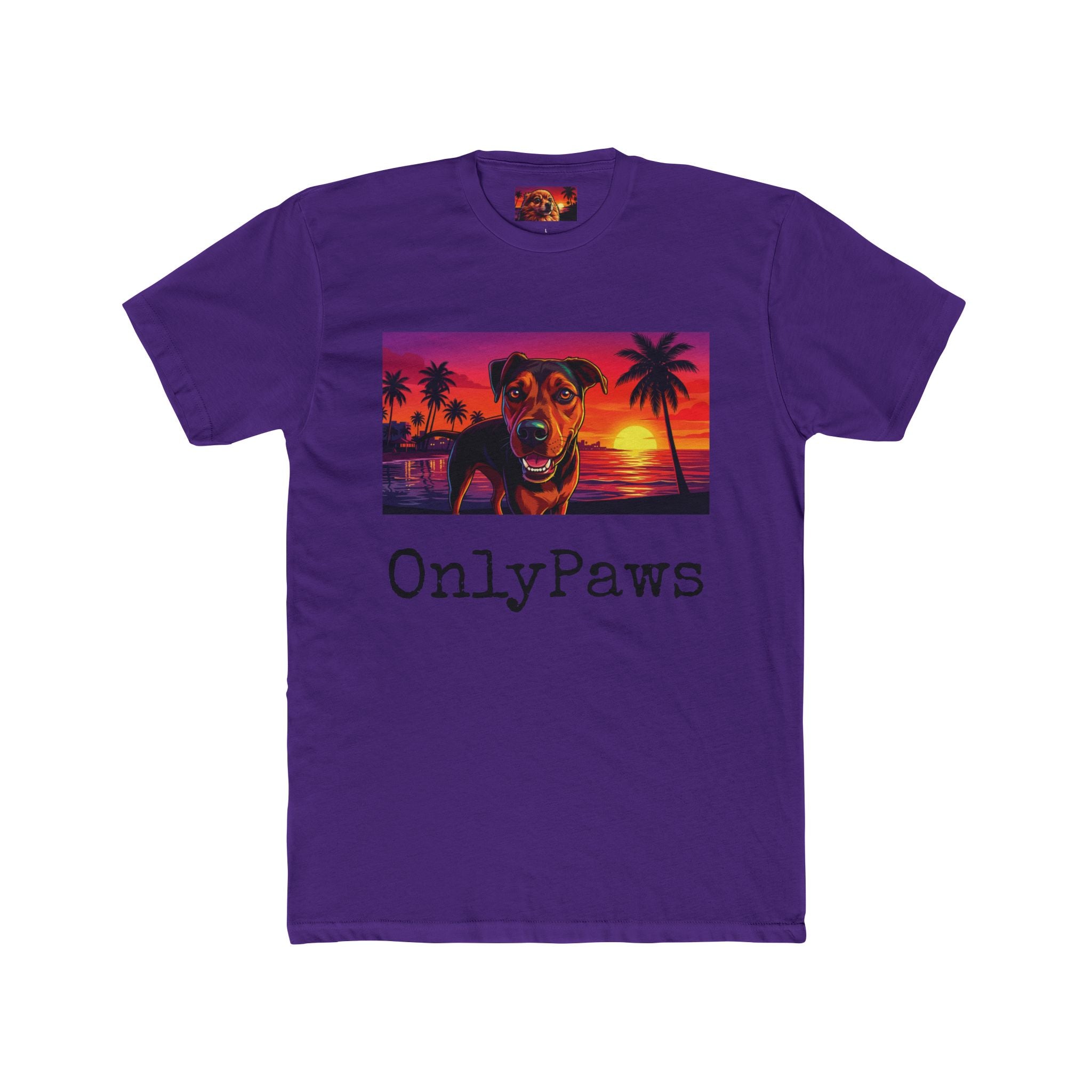 OnlyPaws Sunset Dog T‑Shirt — Moses Edition Graphic Tee