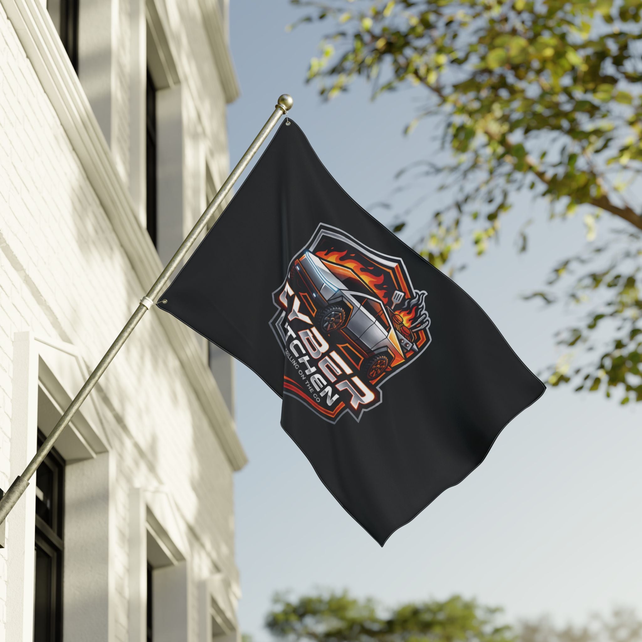 CYBER KITCHEN Double-Sided Flag