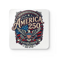 America 250 Corkwood Coaster Set — Established 1776