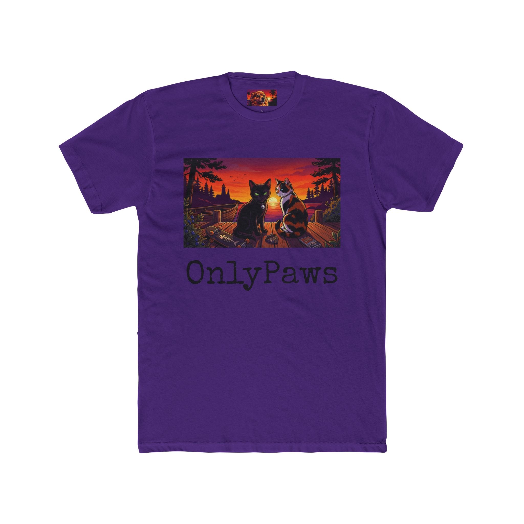 Monster & Peanut OnlyPaws Sunset Cats T-Shirt