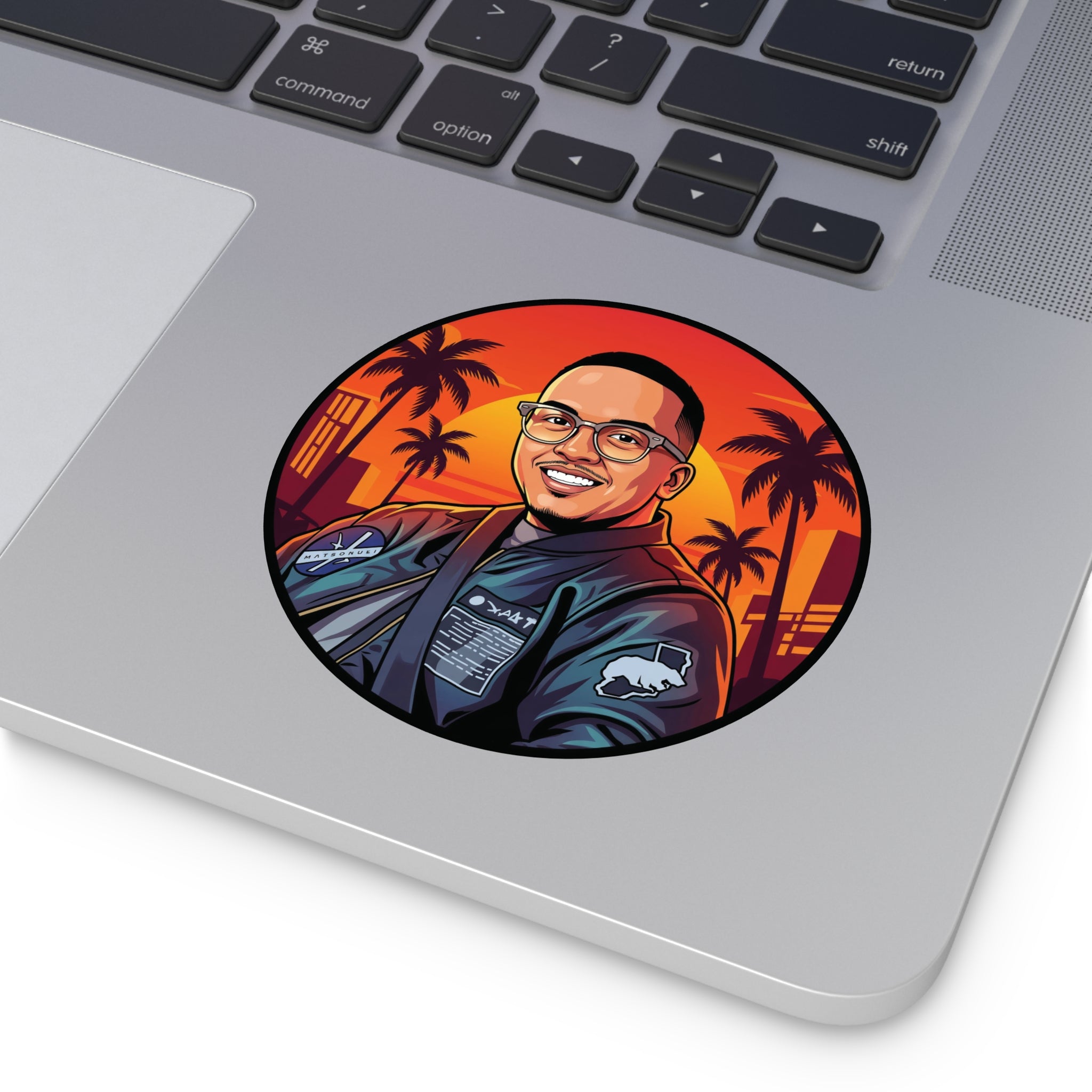 Round Vinyl Sticker — @that1evguyjay