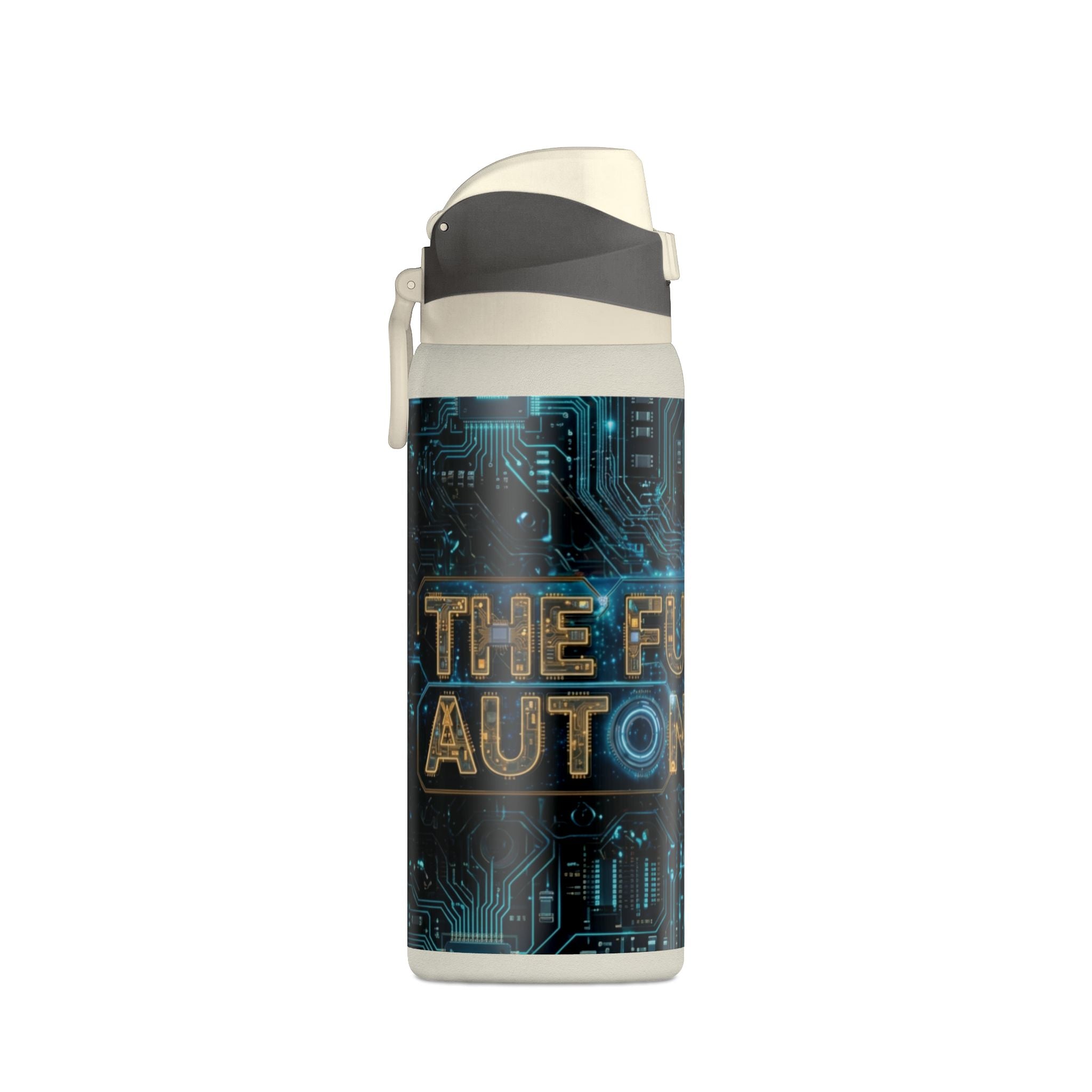 Insulated Water Bottle — 'Future is Autonomous' Circuit Tech 32oz