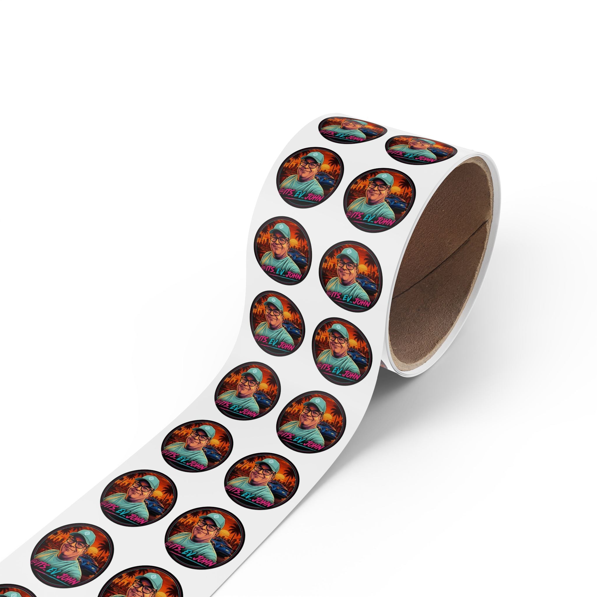 Round Sticker Roll @ITS_EV_JOHN Text