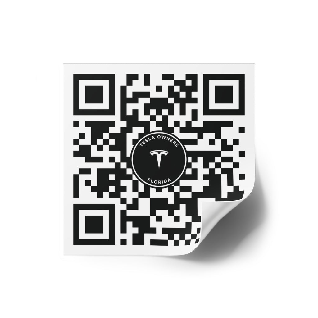 Tesla Owners Florida Join QR stickers (Indoor/Outdoor)
