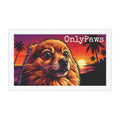 OnlyPaws Dog Car Magnet — Sunset Palm Beach Pup Design