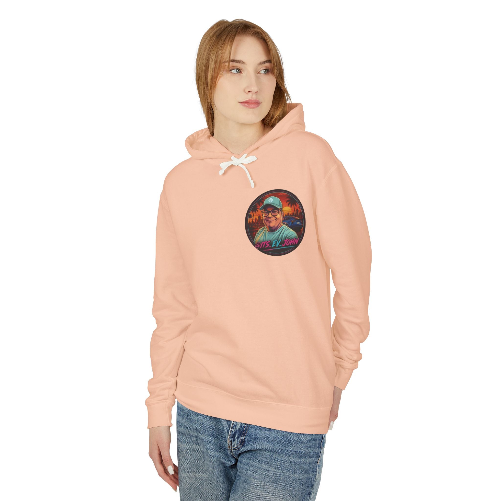 @Its_EV_John Hoodie — "Good Vibes. Full Charge."  Pullover (no pockets)
