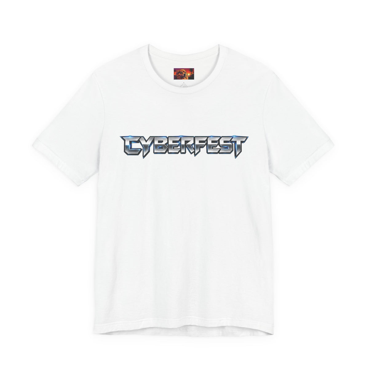 CYBERFEST '26 Official Tee Shirt by SmokehBear – White, front view