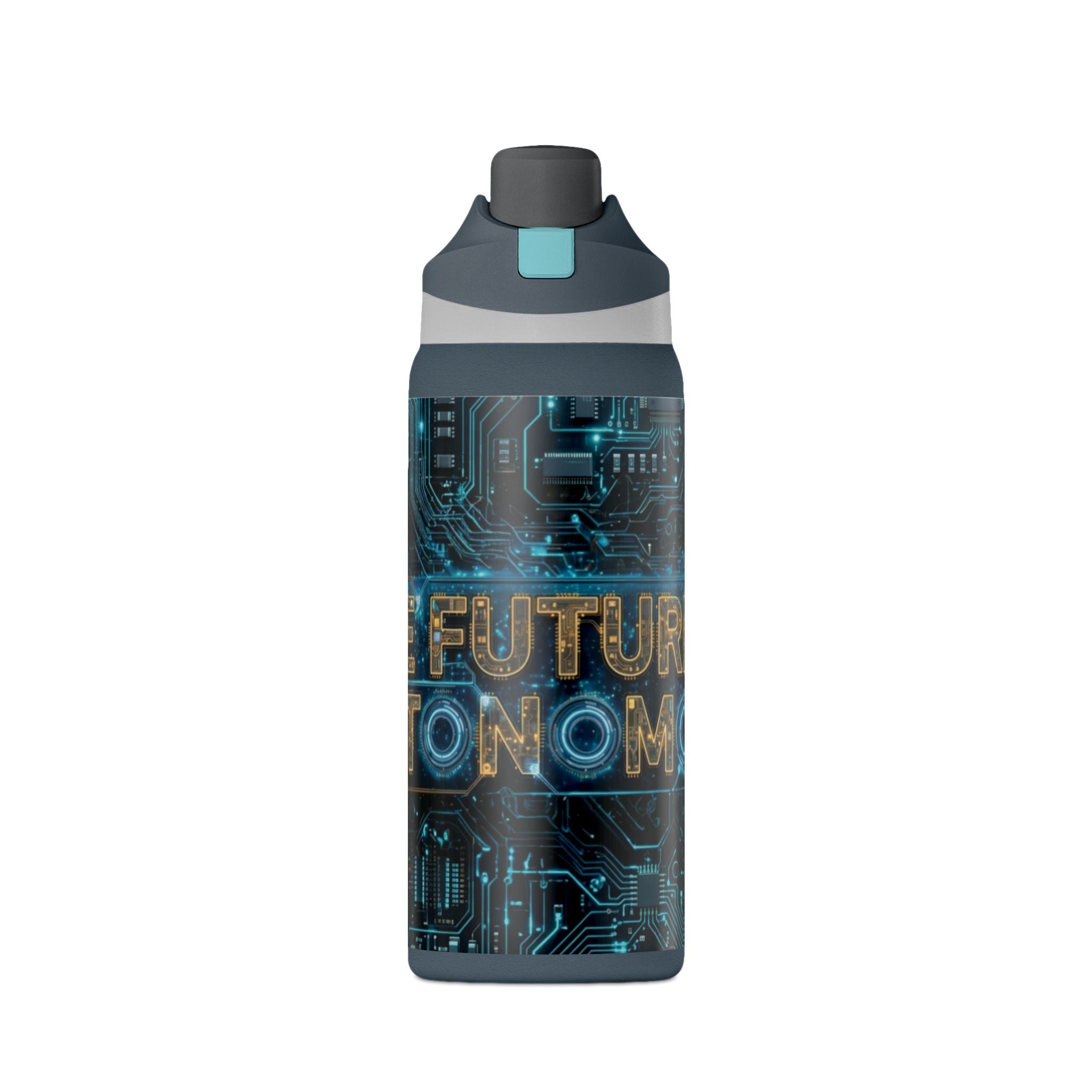 Insulated Water Bottle — 'Future is Autonomous' Circuit Tech 32oz