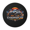 CYBERFEST '26 Round Vinyl Sticker — Official CyberFest Merch by SmokehBear – 2" × 2", front view