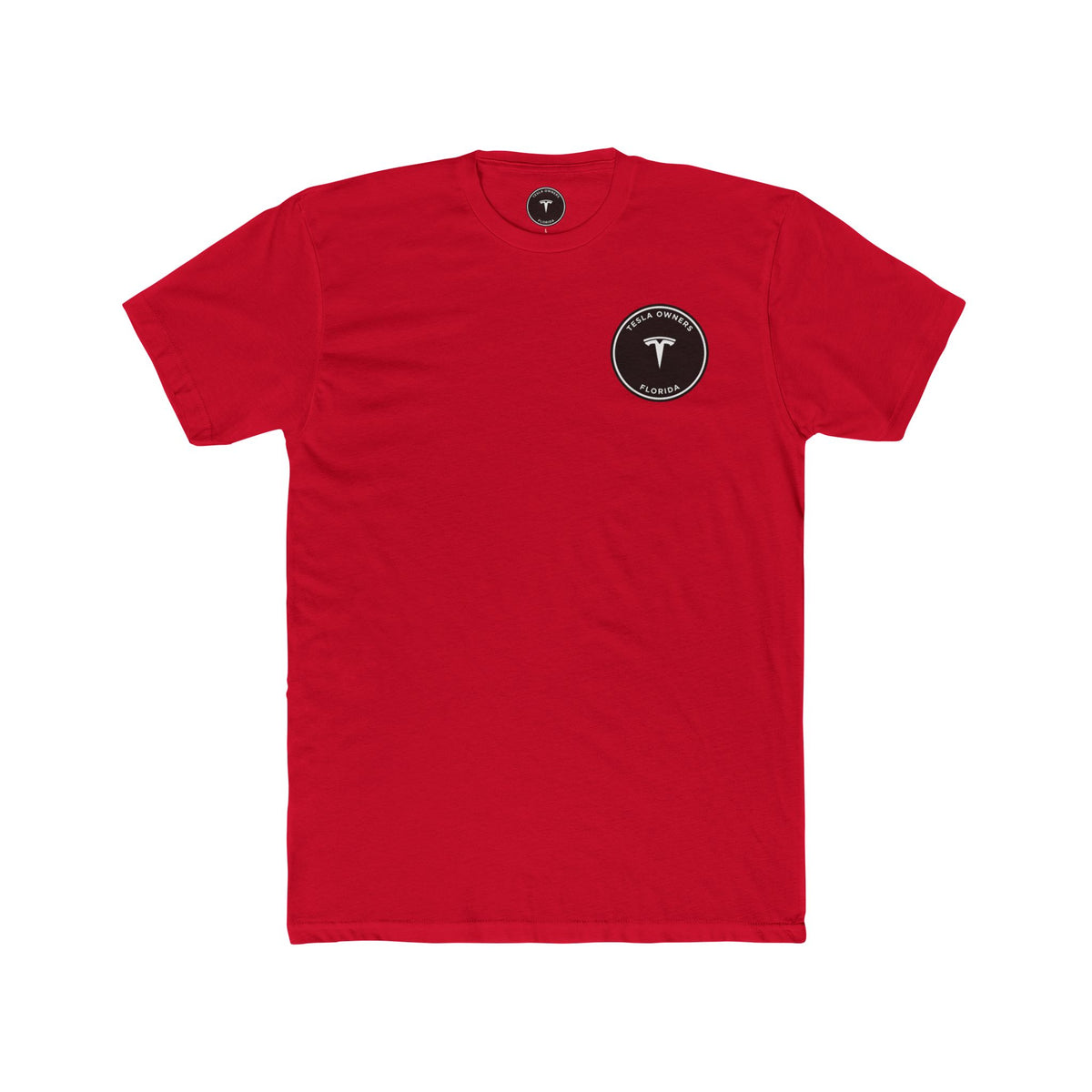 Tesla Owners Florida Club Tee — Black/White chest mark | SmokehBear's Den