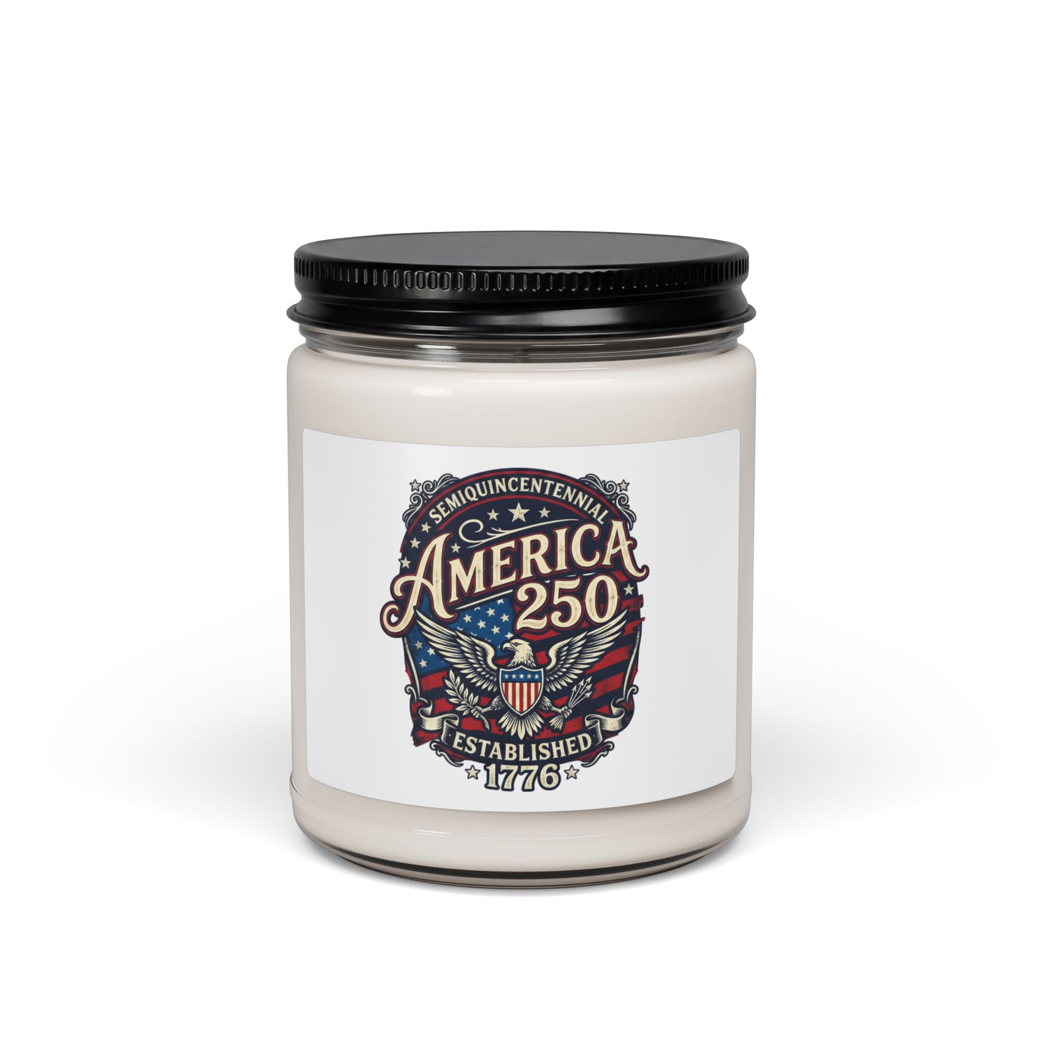 America 250 Scented Soy Candle – Patriotic 1776 Anniversary Jar (9oz)
