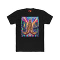 Namaste/Middle Finger Tee — "50% Namaste / 50% FAHK Off" Urban Yoga Tee