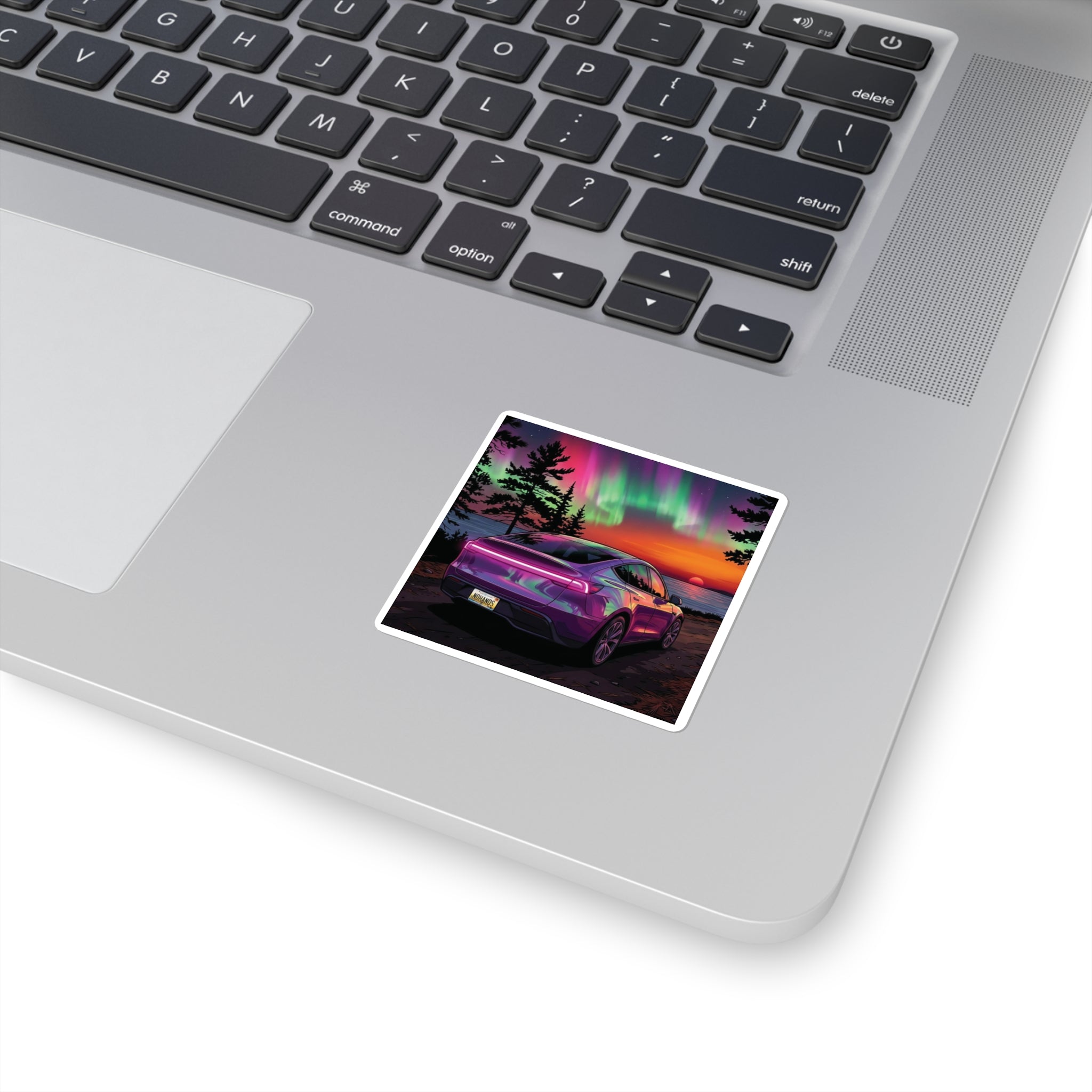 @JuniperDriver — "NOHANDS." Square border stickers (indoor use)
