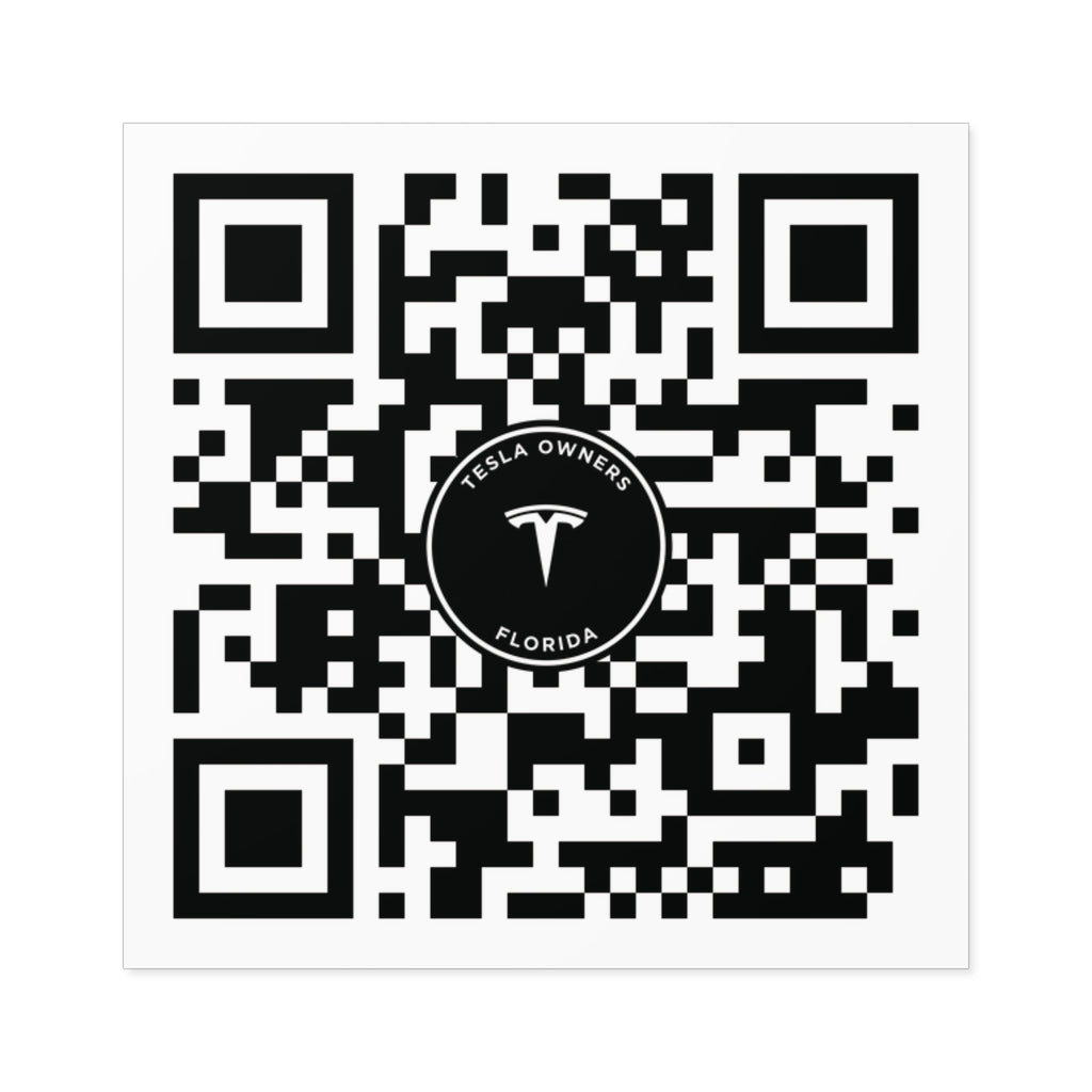 Tesla Owners Florida Join QR stickers (Indoor/Outdoor)