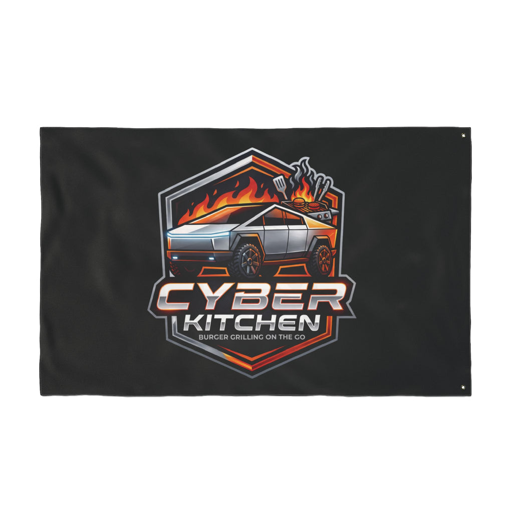CYBER KITCHEN Double-Sided Flag