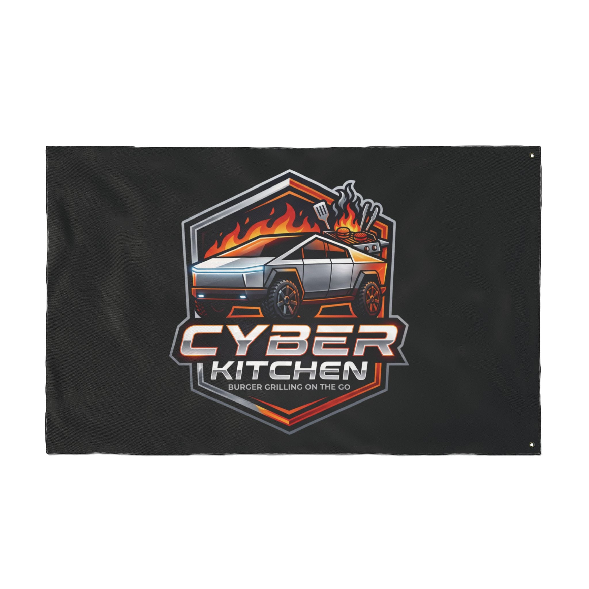 CYBER KITCHEN Double-Sided Flag
