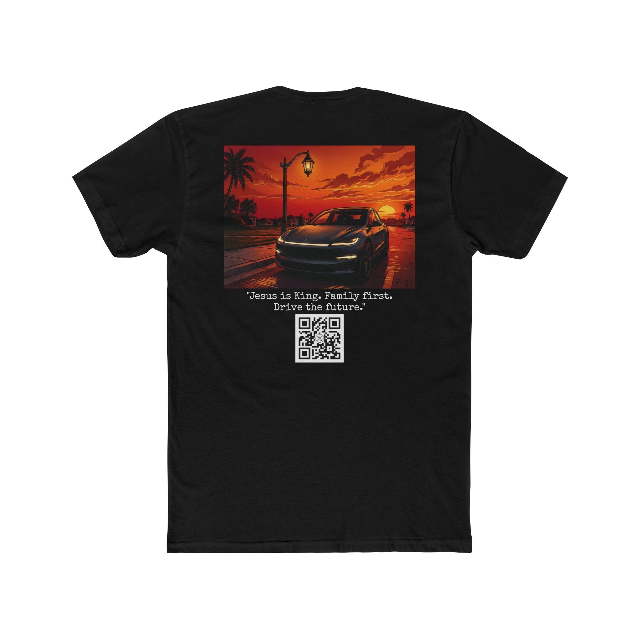@DavidDonovan "Jesus is King. Family first. Drive the future." Cotton T-Shirt