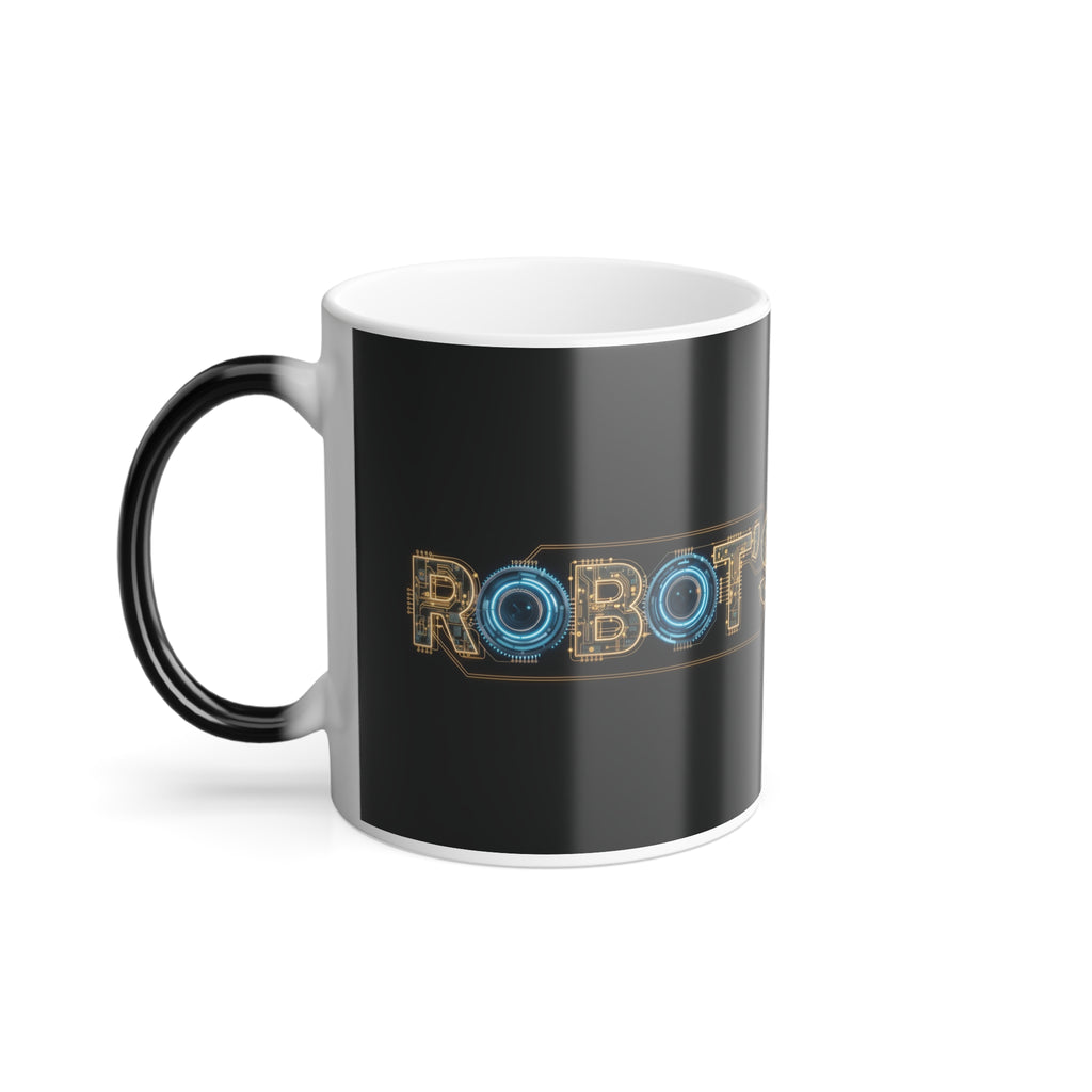 Color‑Changing Mug — "ROBOT'S DRIVING" Camera/Circuit Heat Reveal, 11oz