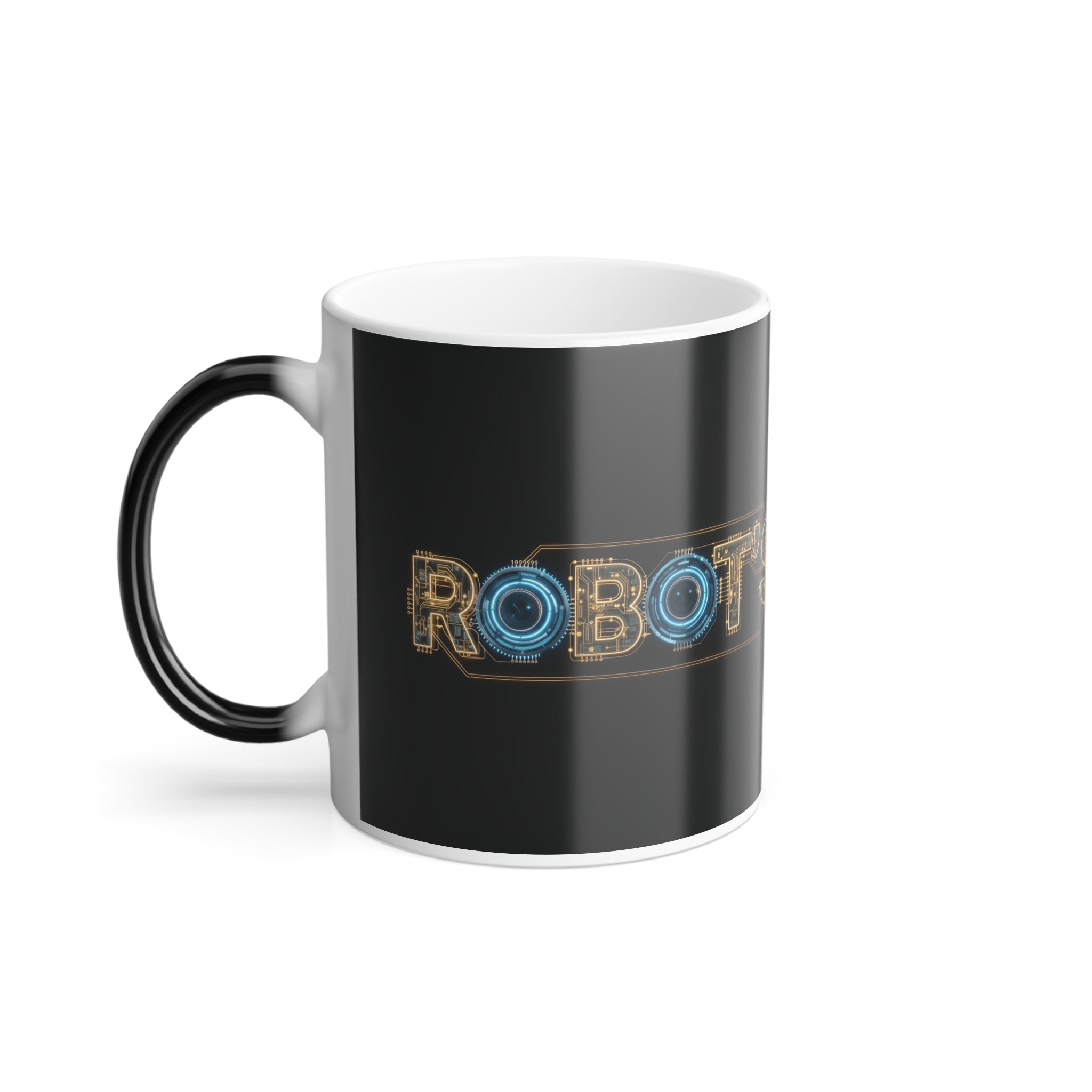 Color‑Changing Mug — "ROBOT'S DRIVING" Camera/Circuit Heat Reveal, 11oz