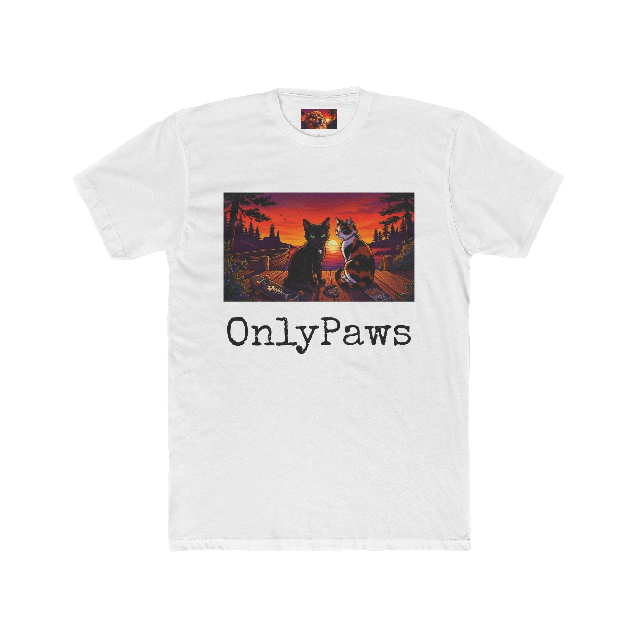Monster & Peanut OnlyPaws Sunset Cats T-Shirt