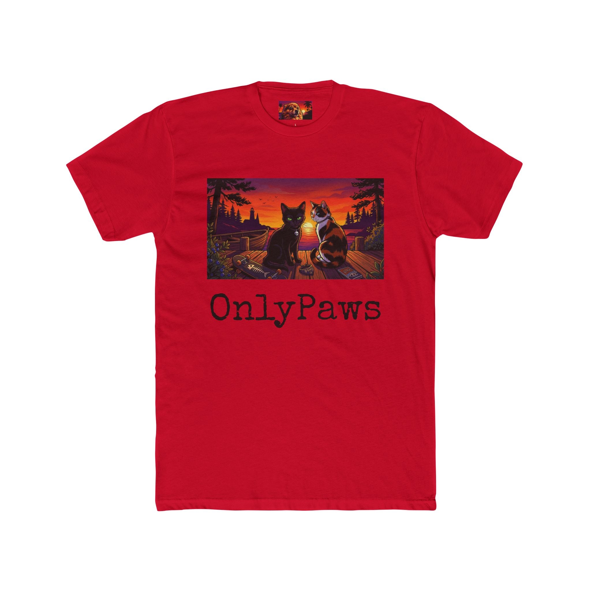 Monster & Peanut OnlyPaws Sunset Cats T-Shirt