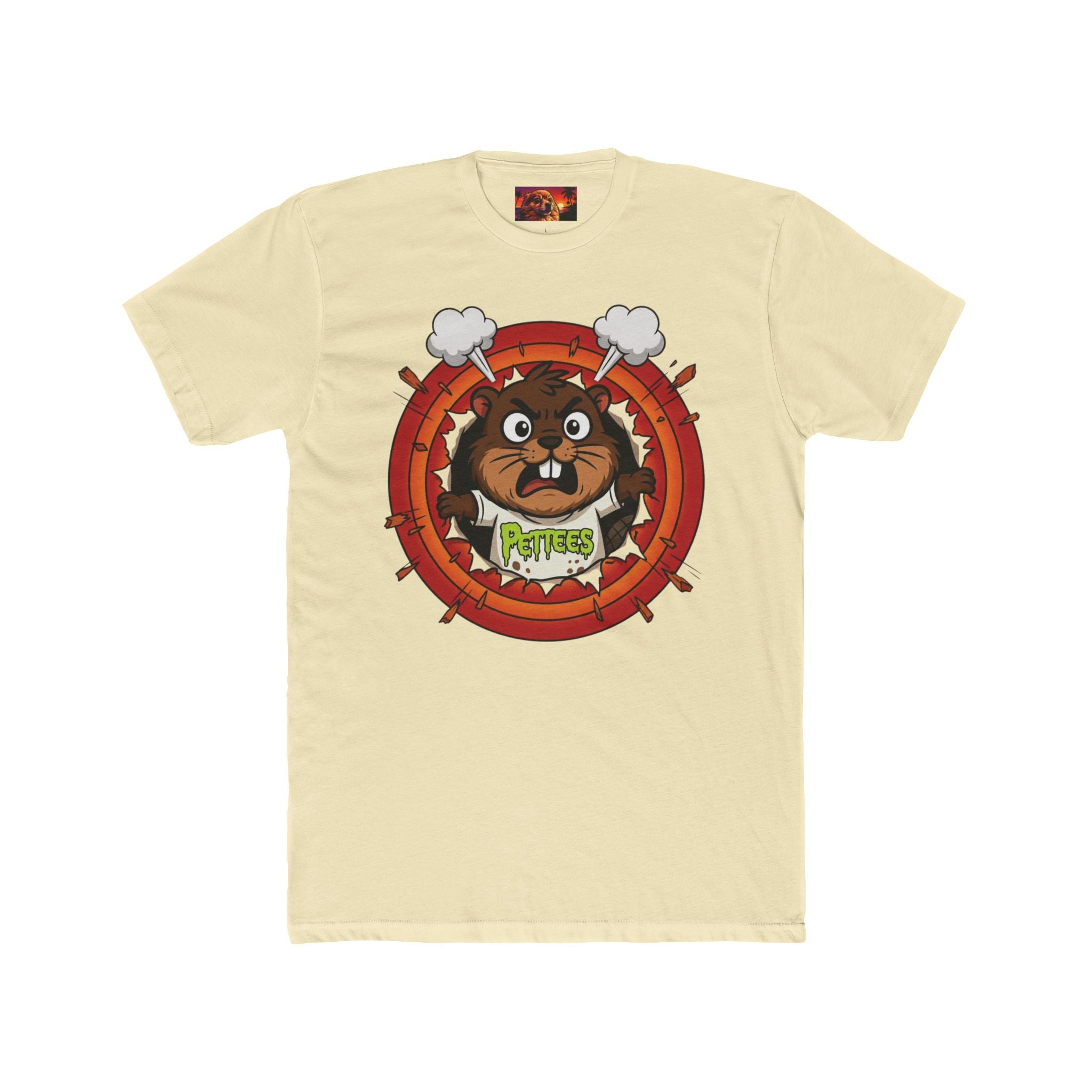 Pettees 'Petty the Beaver' Cartoon Graphic Tee — Retro Woodland Camp Shirt