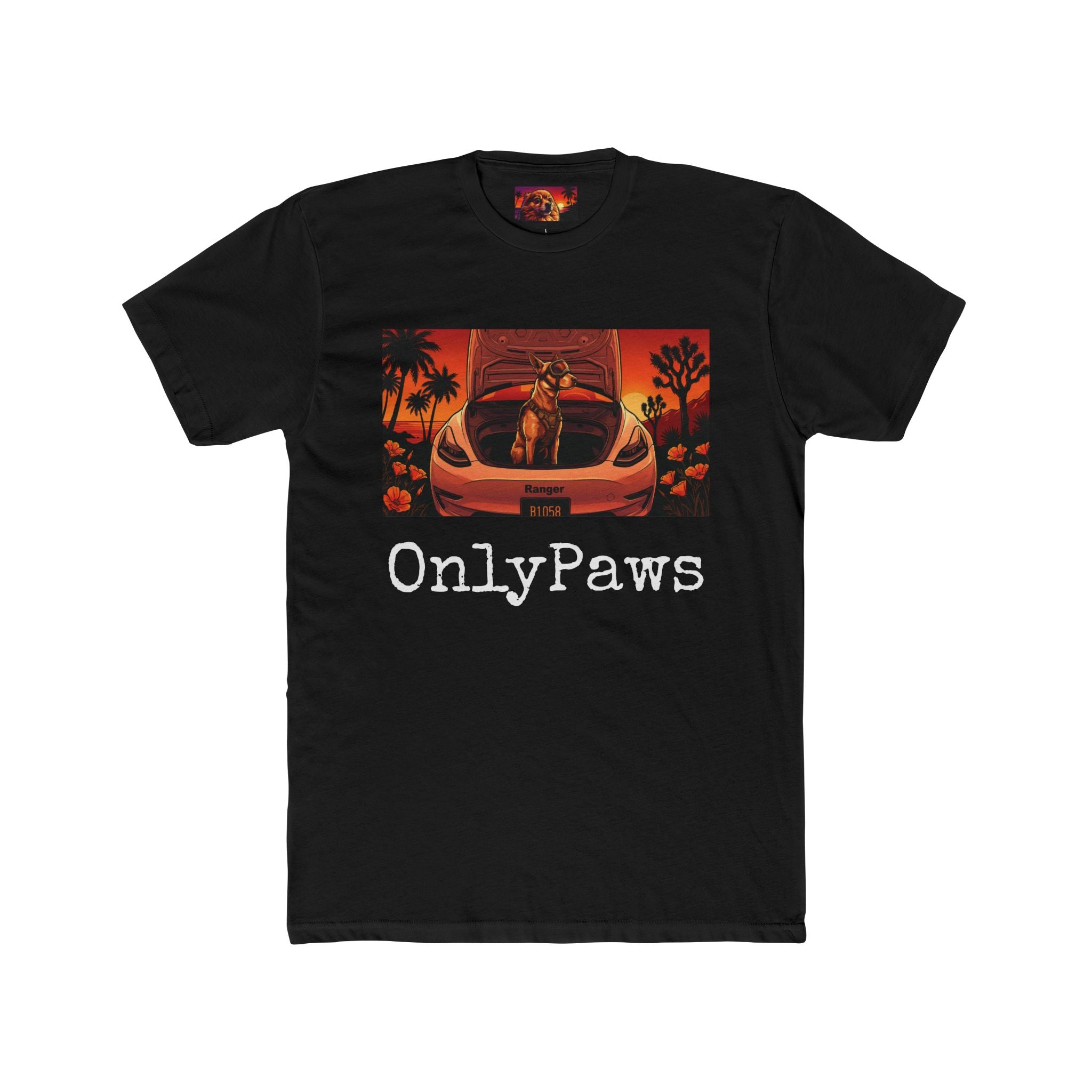 Blacked Out Ranger Edition OnlyPaws Sunset Dog T-Shirt