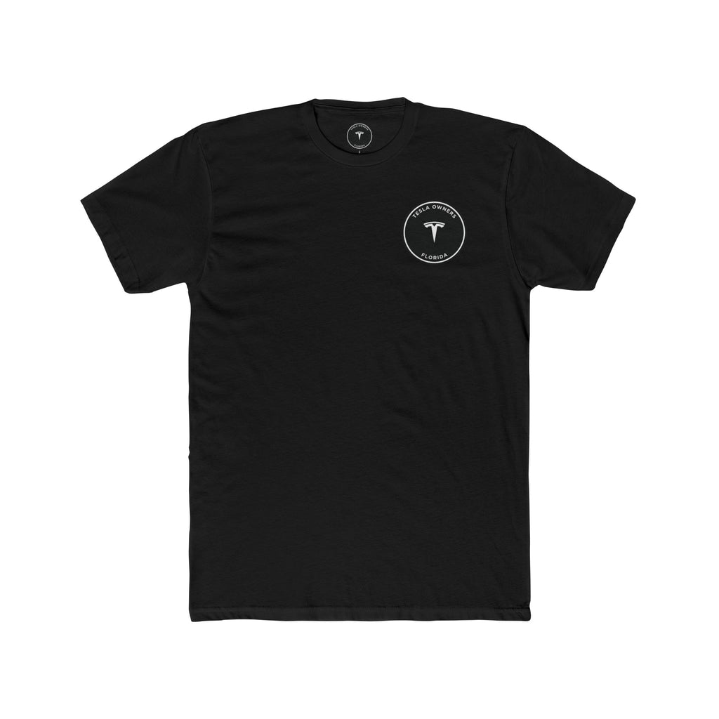 Tesla Owners Florida Club Tee — Black/White chest mark | SmokehBear's Den