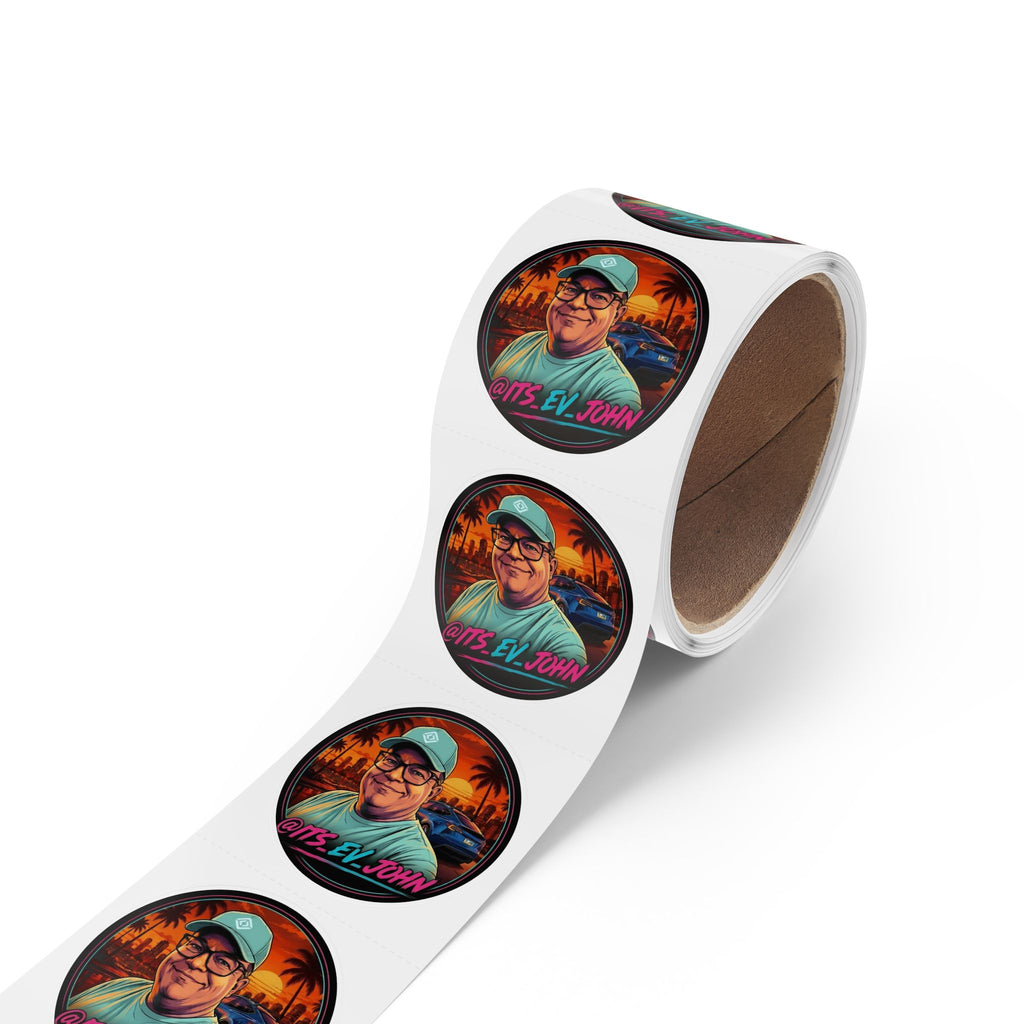 Round Sticker Roll @ITS_EV_JOHN Text